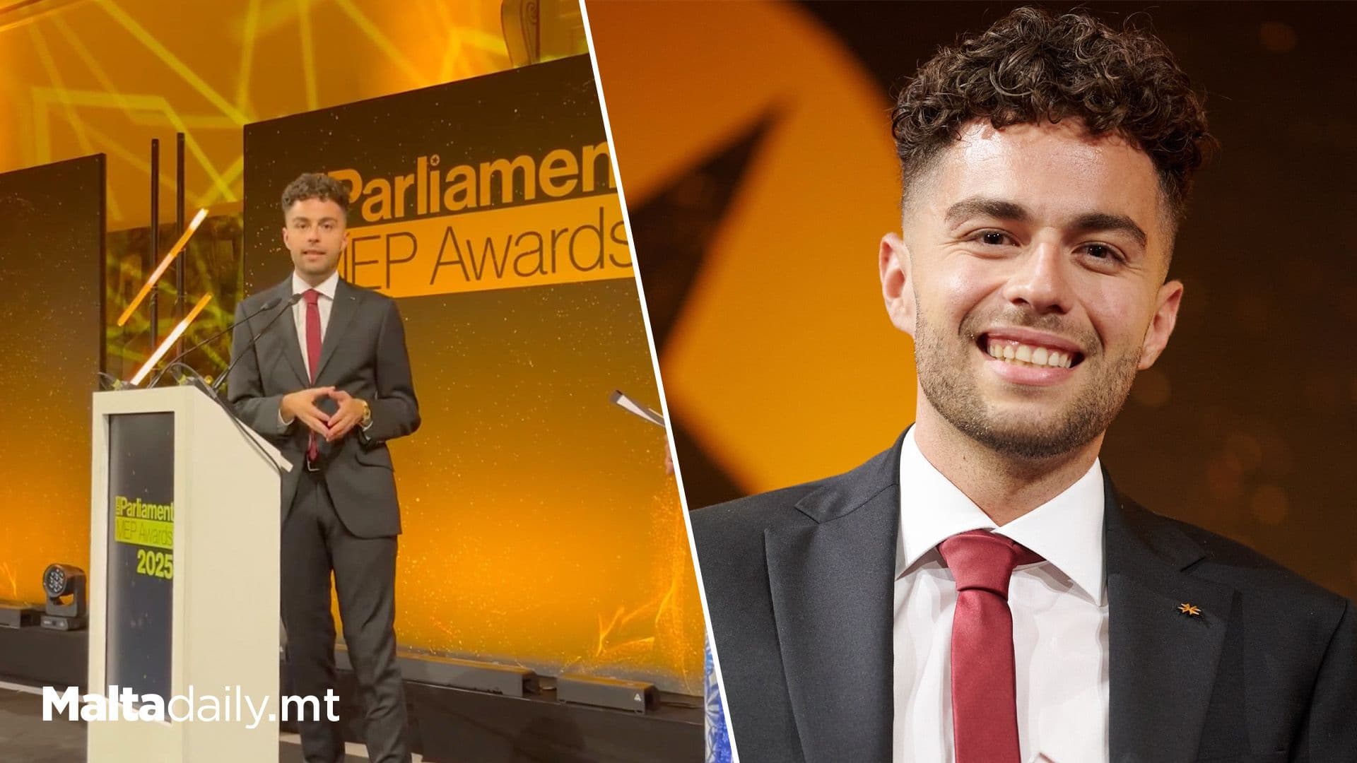 Thomas Bajada Honoured With ‘Best Newcomer’ Award At MEP Awards In Brussels
