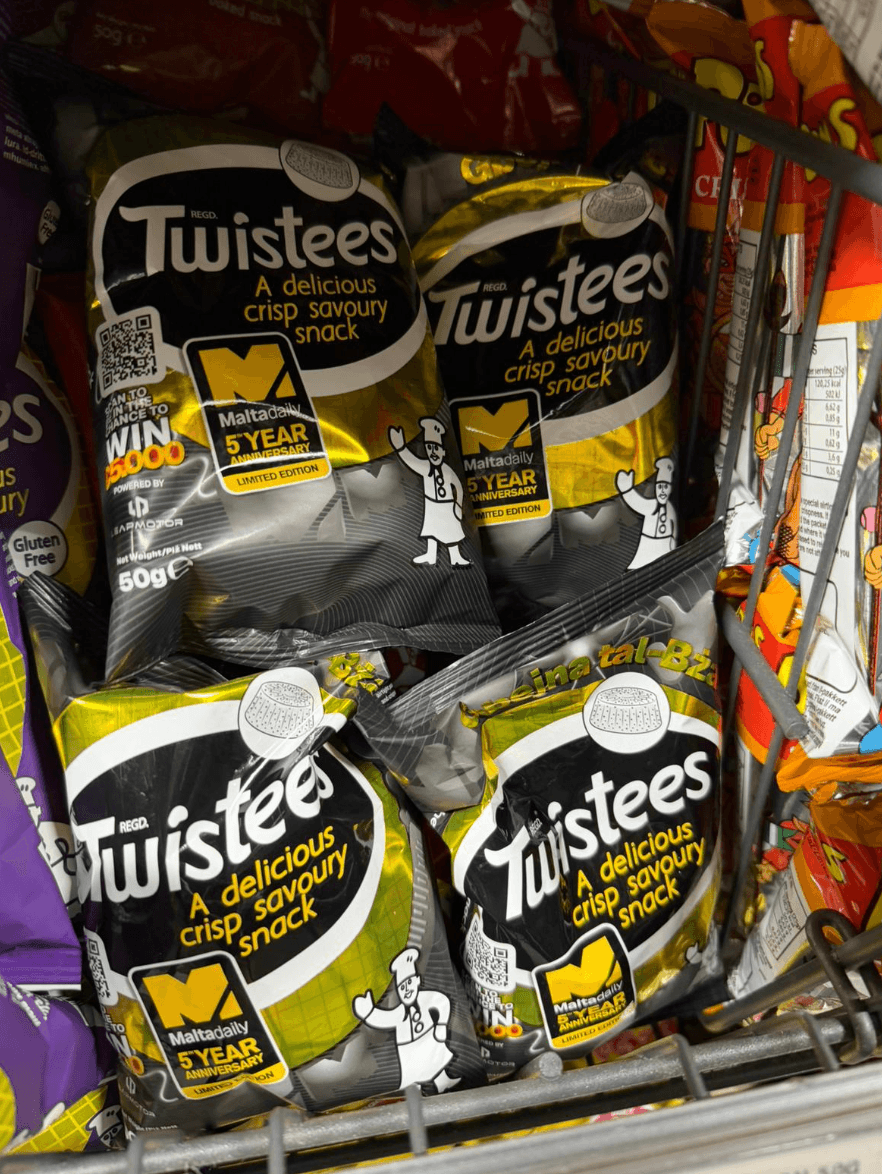 Limited-Edition Ġbejna tal-Bżar Twistees Officially Hit Supermarket Shelves
