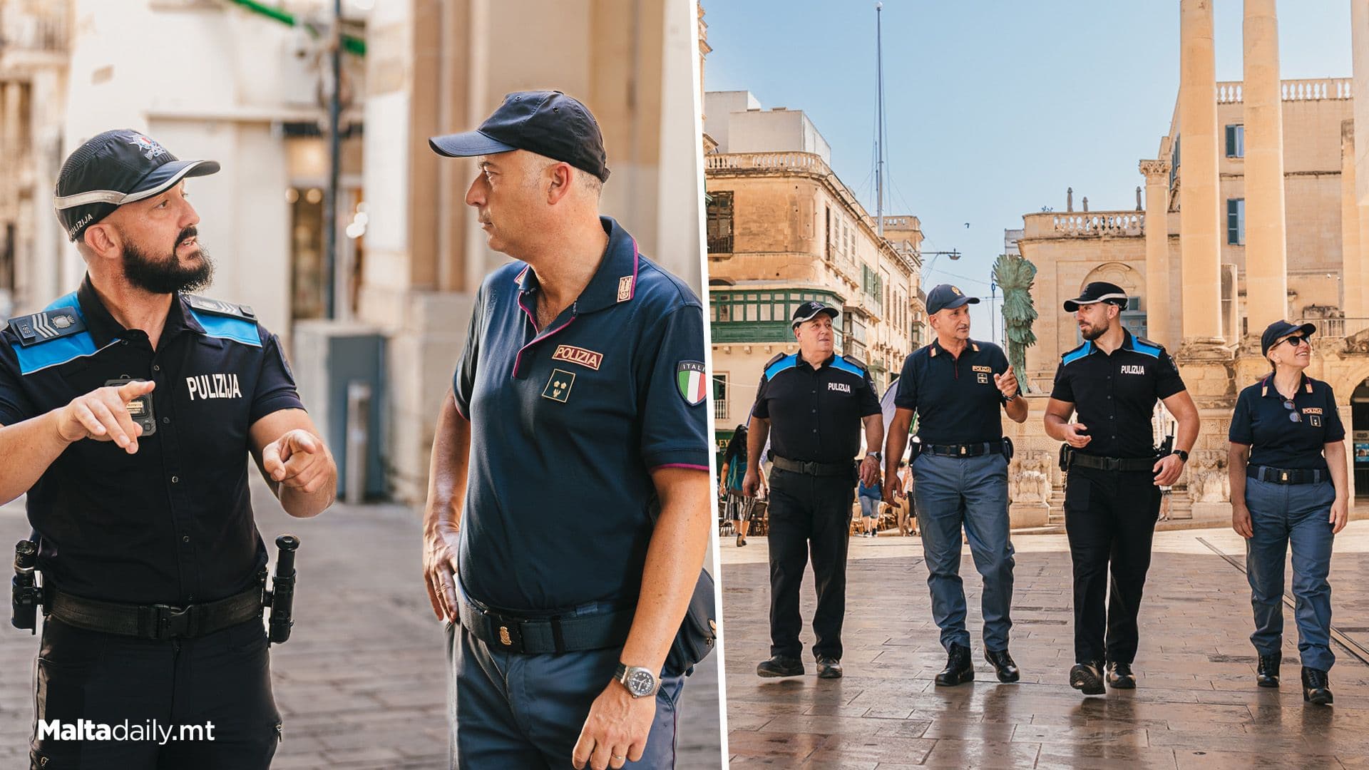 Maltese & Italian Police Officers Launch Joint Patrol In Valletta