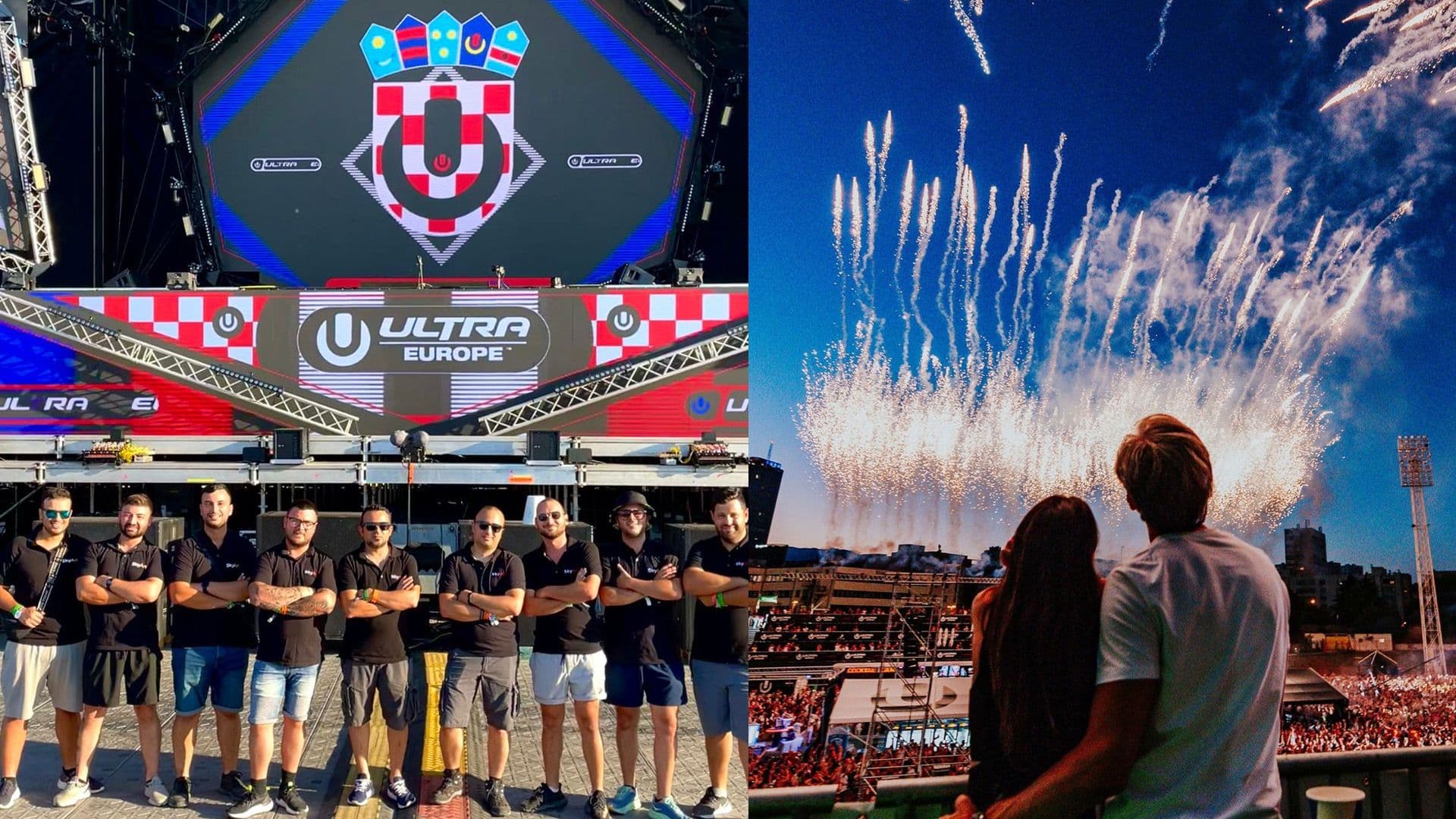 Maltese Pyrotechnics Crew Work at Ultra Music Festival Croatia