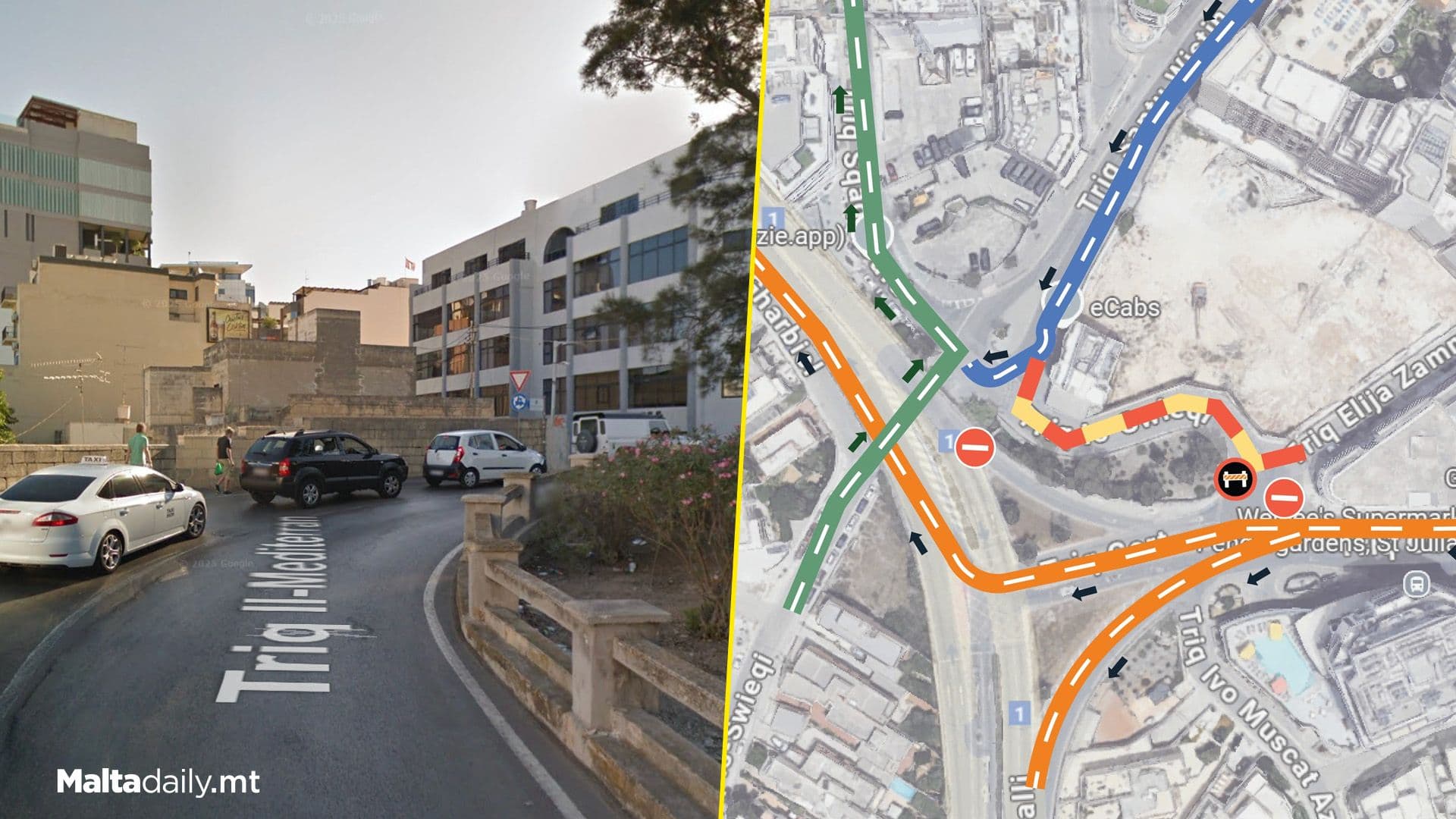 Triq Is-Swieqi, St Julian’s To Close On 12th May For Roadworks