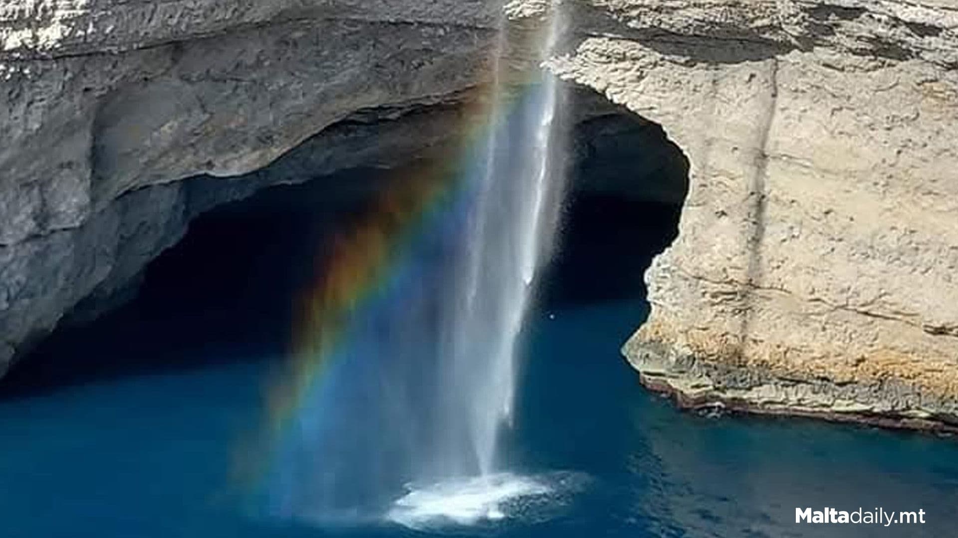 Stunning Rainbow & Waterfall Blend At Ghar Dwieb, Imtahleb