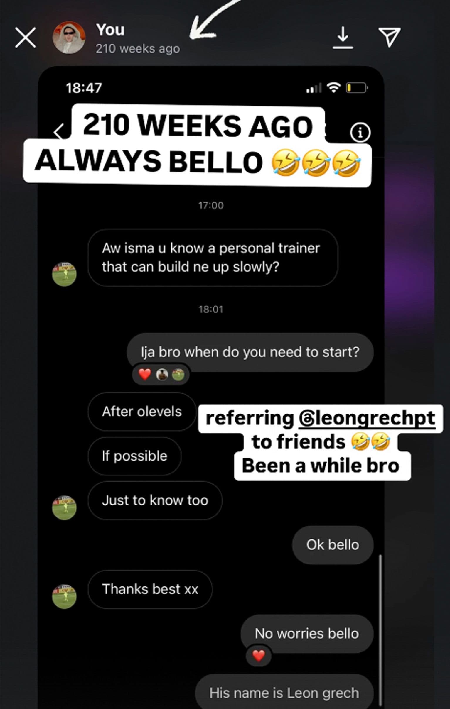 Dale Shares Story Referring Friends To Leon Personal Trainer