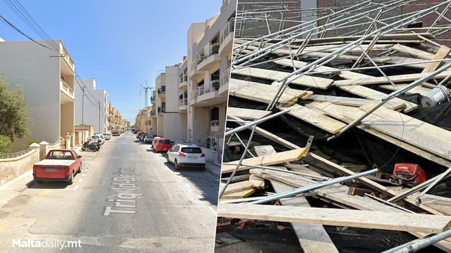 Man At Risk After Scaffolding Collapse In Tarxien