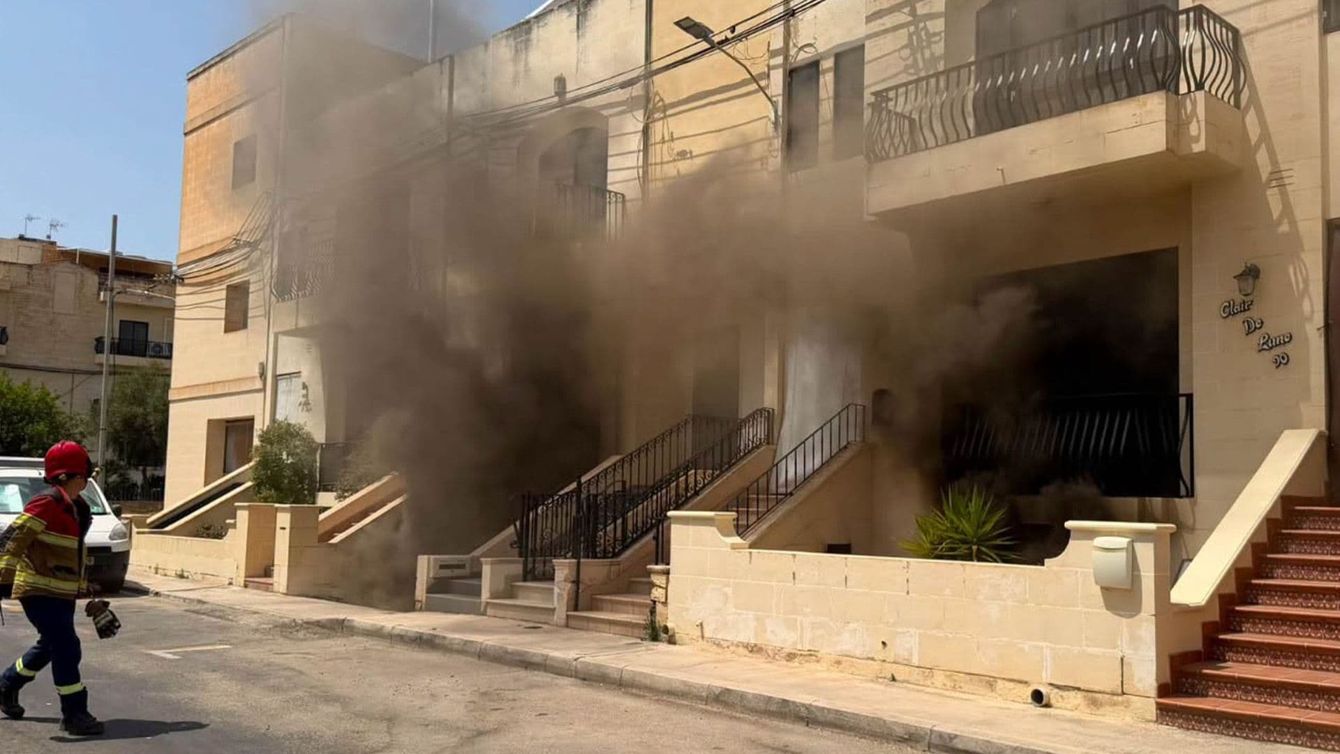 Civil Protection Respond To Garage Fire In Birkirkara