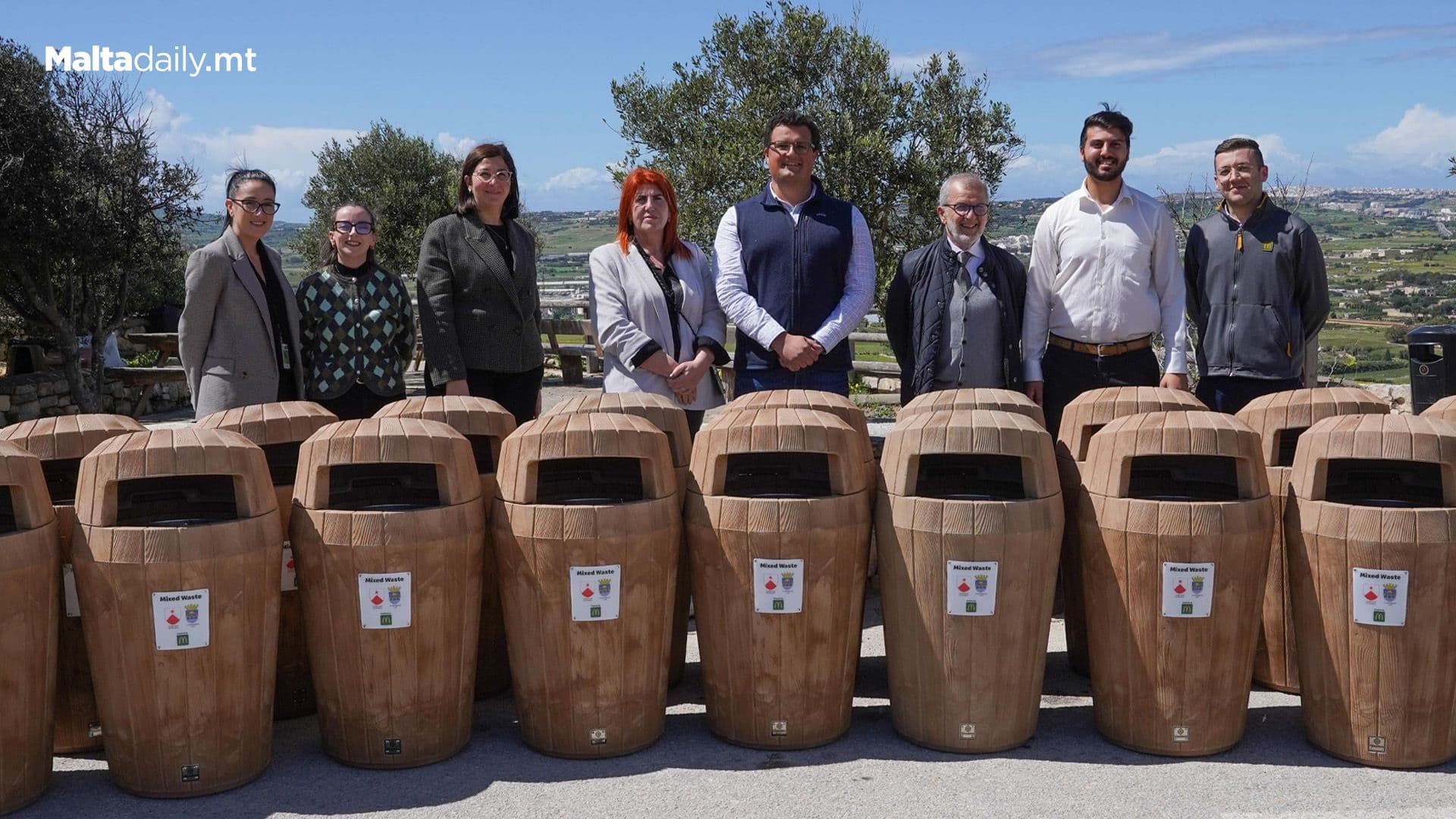 Top Of The World Għargħur Gets New Bins By McDonald’s
