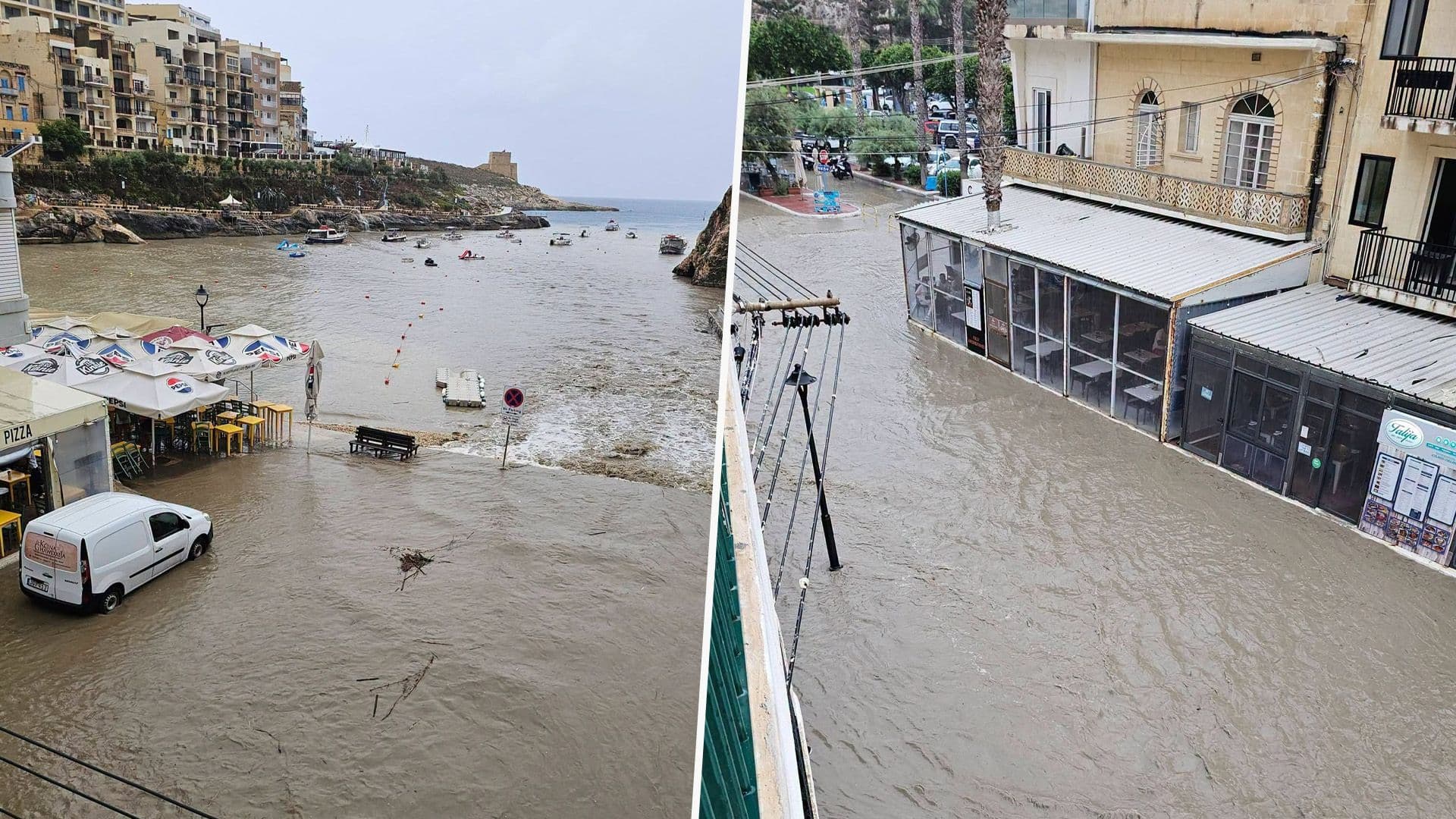 In Photos: Xlendi Faces Flooding As Maltese Islands Battered By Rough Weather
