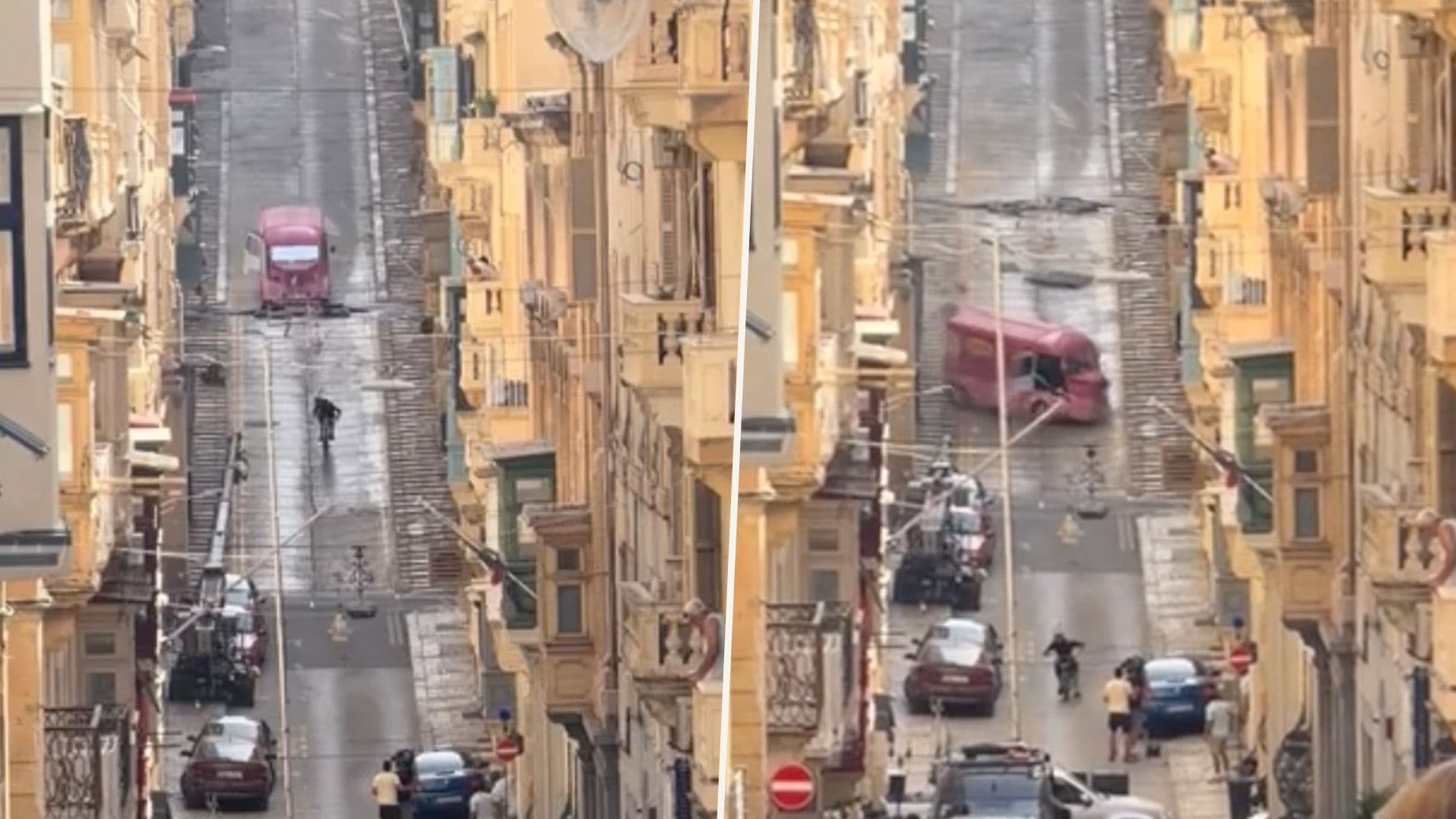 WatcH: Valletta Street Turned Into Stunt Set For Jason Statham Movie