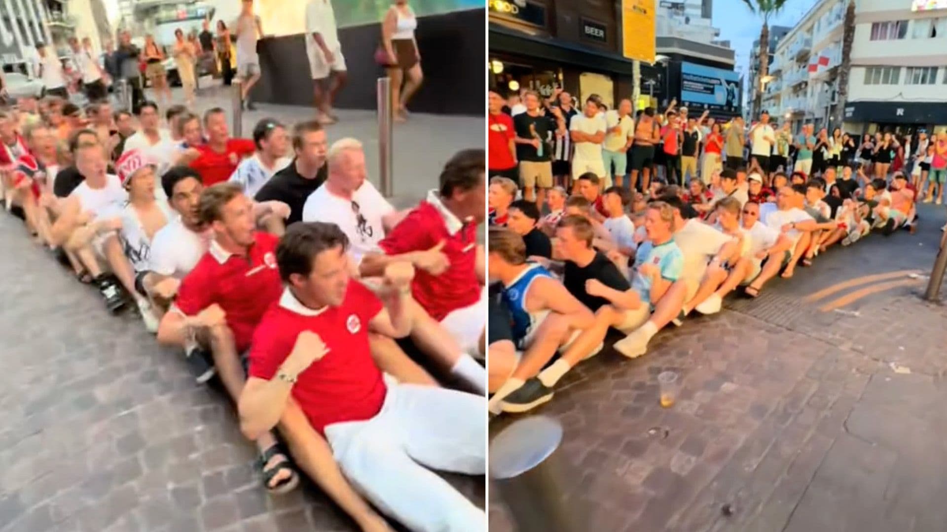 World Cup Fans Do Iconic Rowing Norway Trend On Paceville Streets