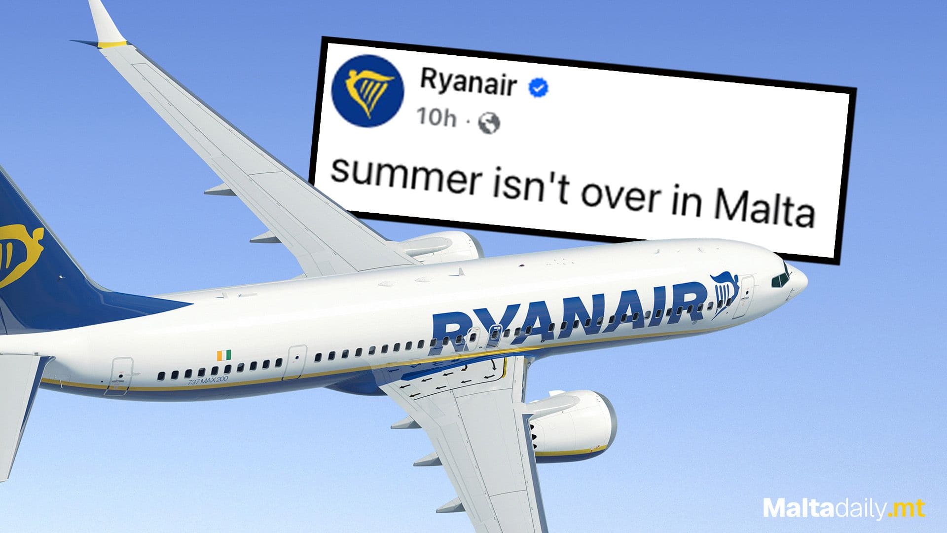 ‘Summer Isn’t Over In Malta’, Says Ryanair