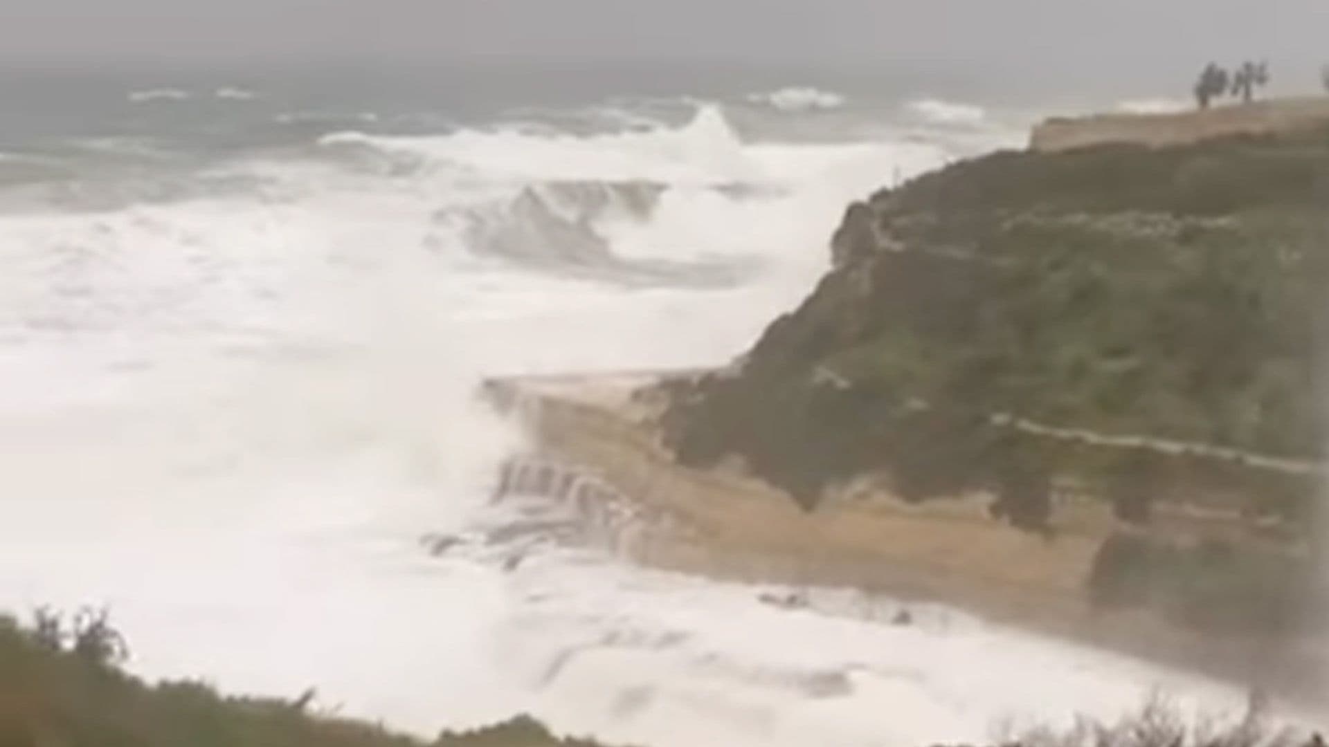 What St Peter's Pool Looked Like During Storm Harry