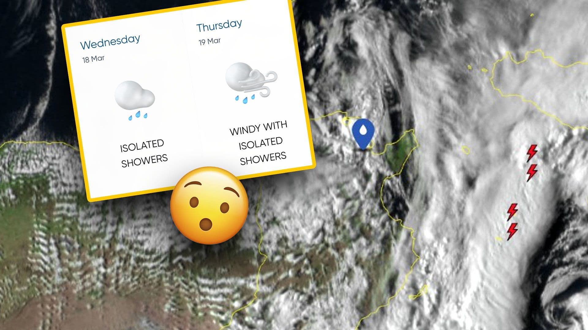 Unstable Weather Conditions As Vortex Forms Close To Malta