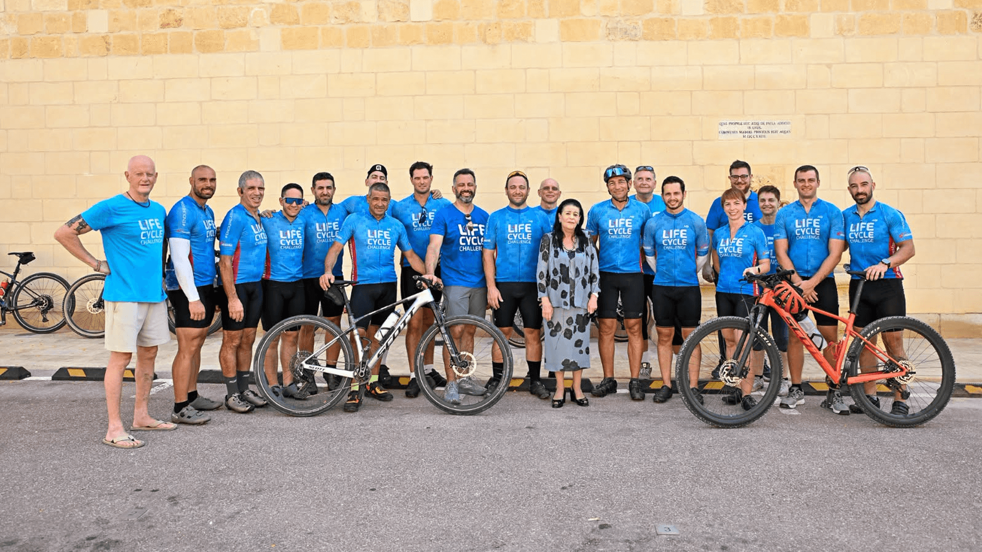 Cyclists Participating In LifeCycle Challenge Visit Maltese President Myriam Spiteri Debono