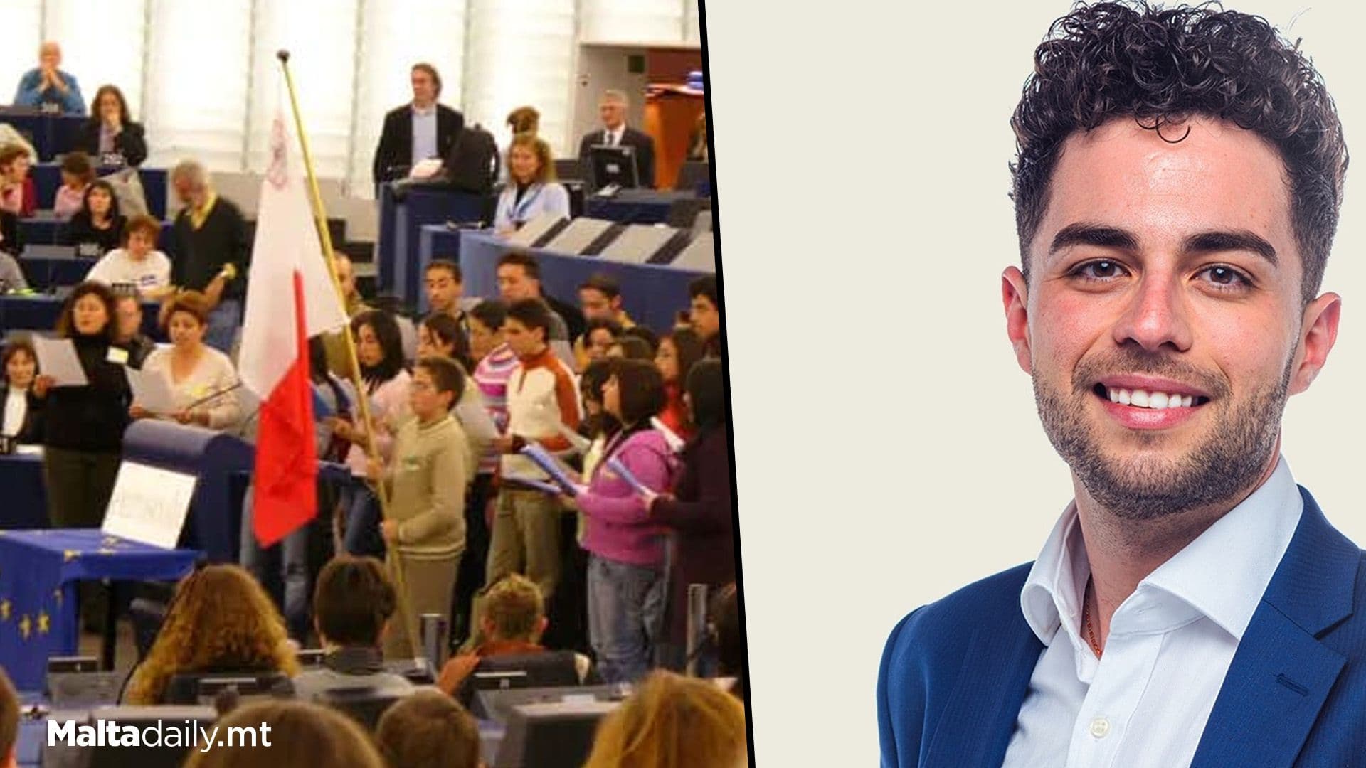 Newly Elected MEP Shares Old Photo Of Himself AT EU Parliament