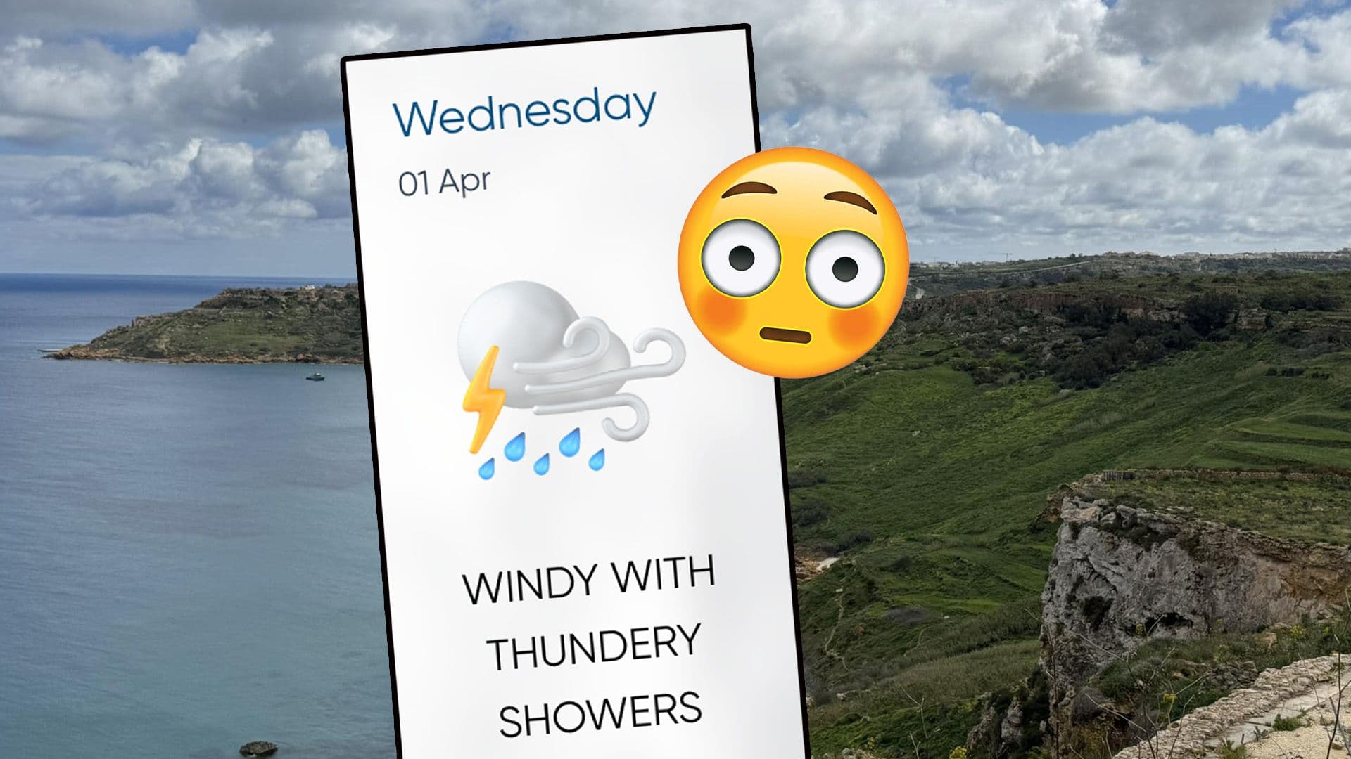 A Stormy April 1st: Windy Thunder Showers Forecasted Next Week