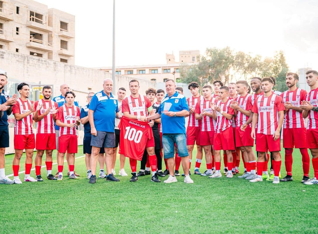 Kirkop United Honour Ayrton Buhagiar for 100th Appearance