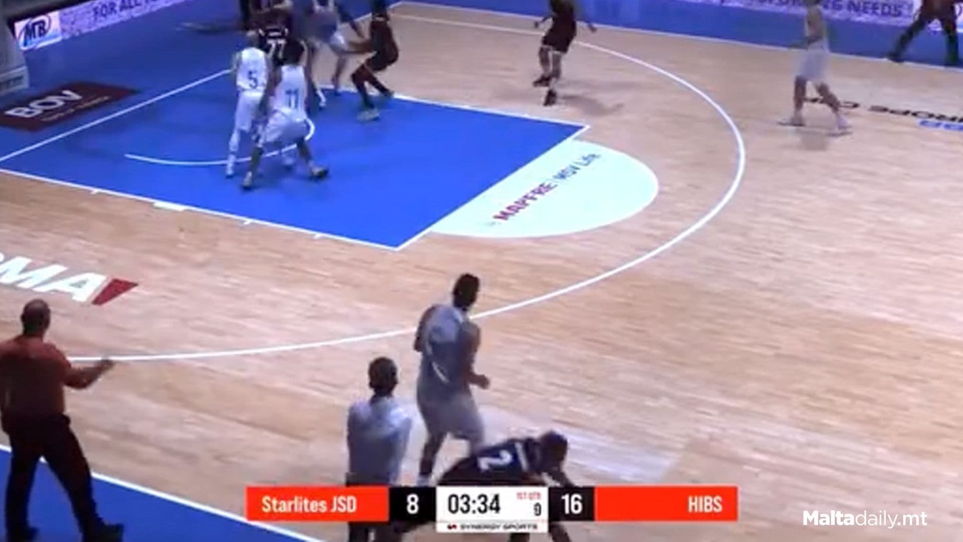 Basketball Coach Trips Player During Local Final