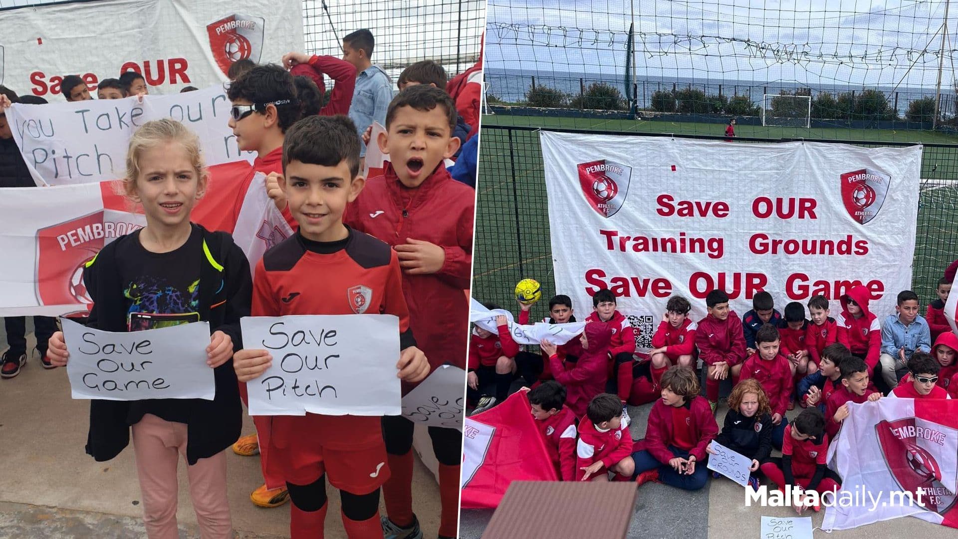 Pembroke Nursery Protest to Save Football Training Ground