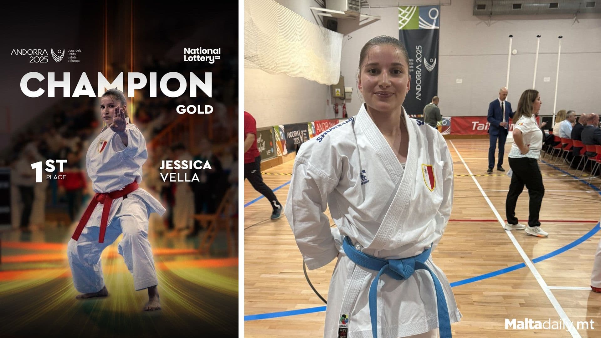 Jessica VellaSecures Malta’s 1st Ever Gold In Karate At GSSE 2025