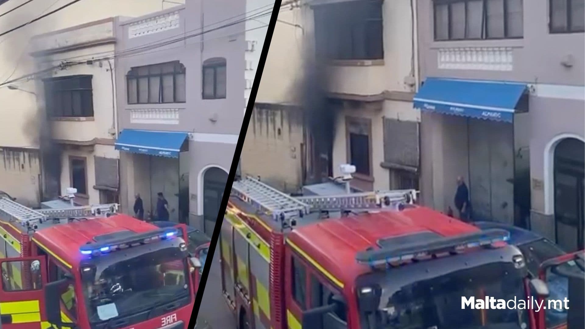 Watch: Civil Protection Brings Cospicua Road Fire Under Control