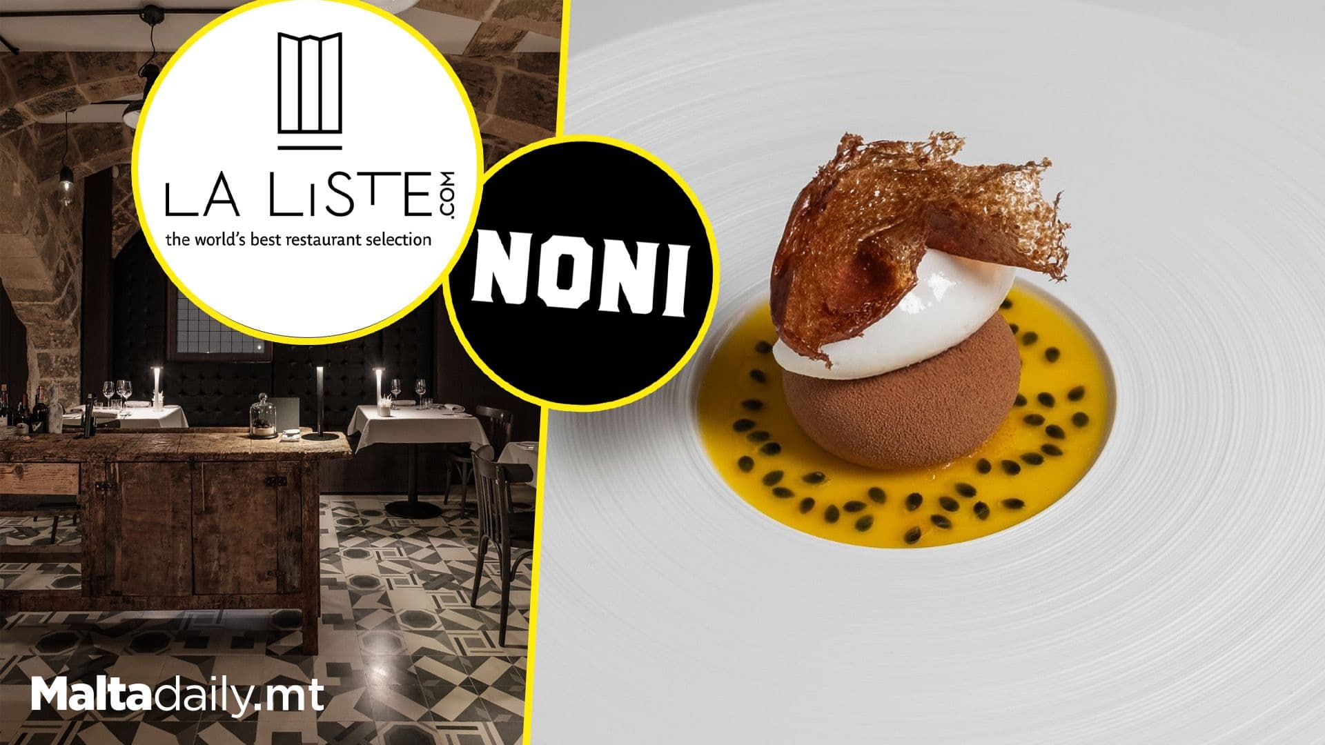 Valletta Restaurant ‘Noni’ Named Among World’s Top 1,000 By La Liste
