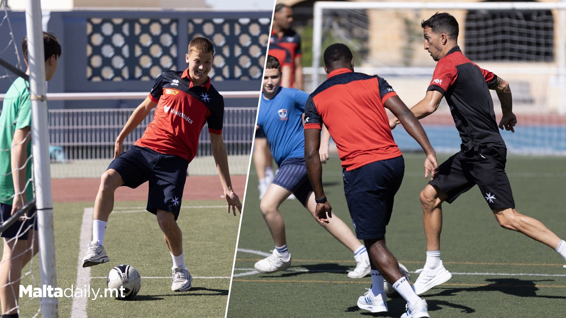 Malta National Football Team Brings The Game To Stella Maris Students