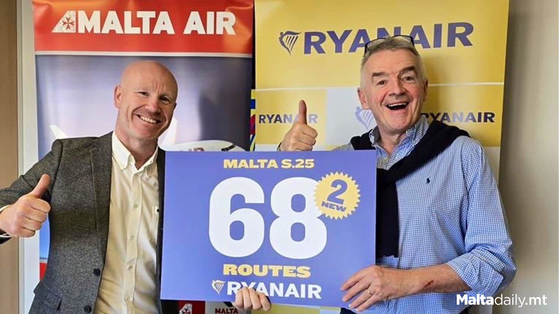 Ryanair Adds 2 New Routes For Malta: Glasgow & Rzeszow