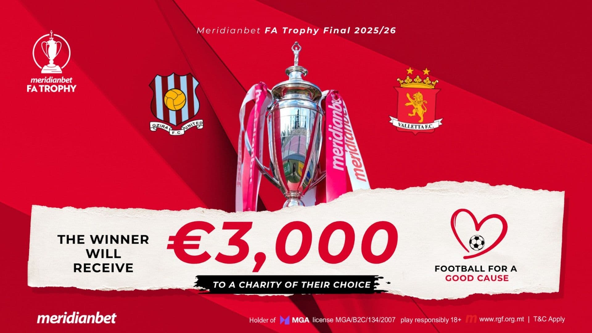 Meridianbet FA Trophy Final TO Feature €3,000 Charity Donation Initiative
