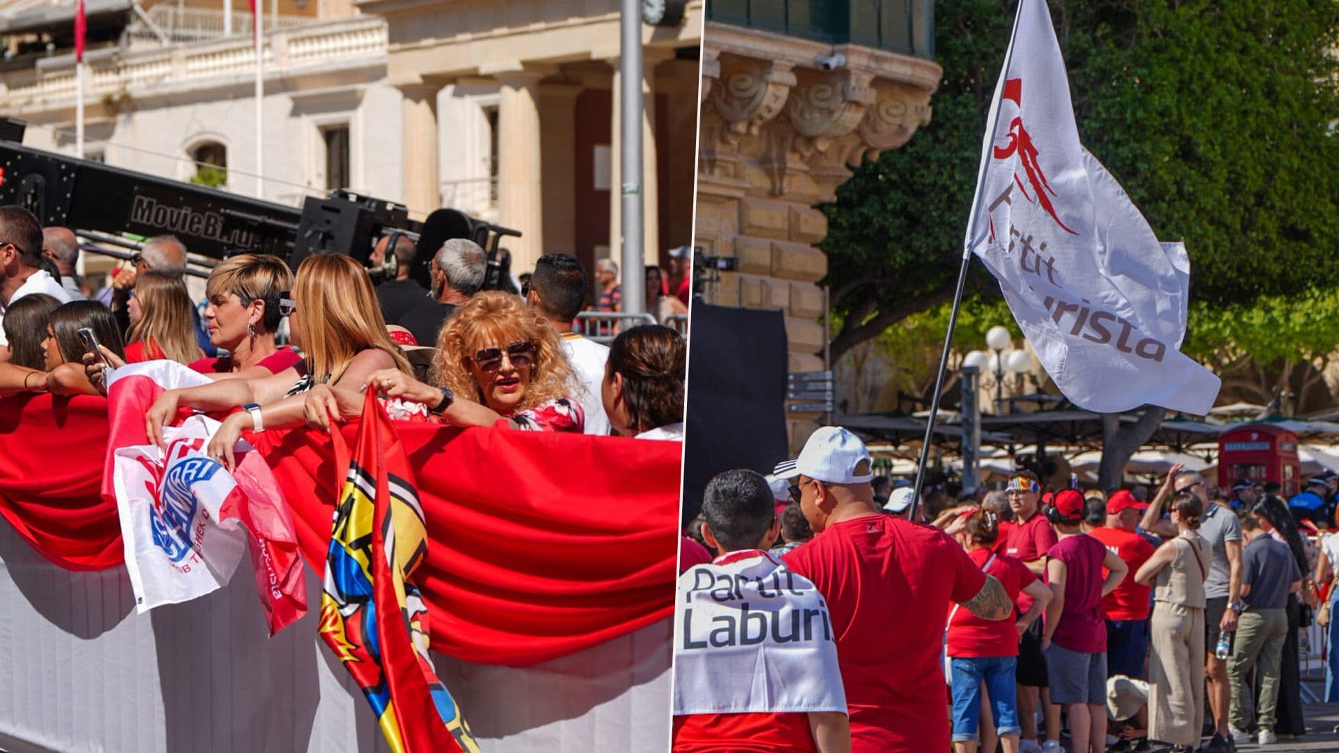 People Waiting For Prime Minister’s Swearing In Ceremony In Valletta