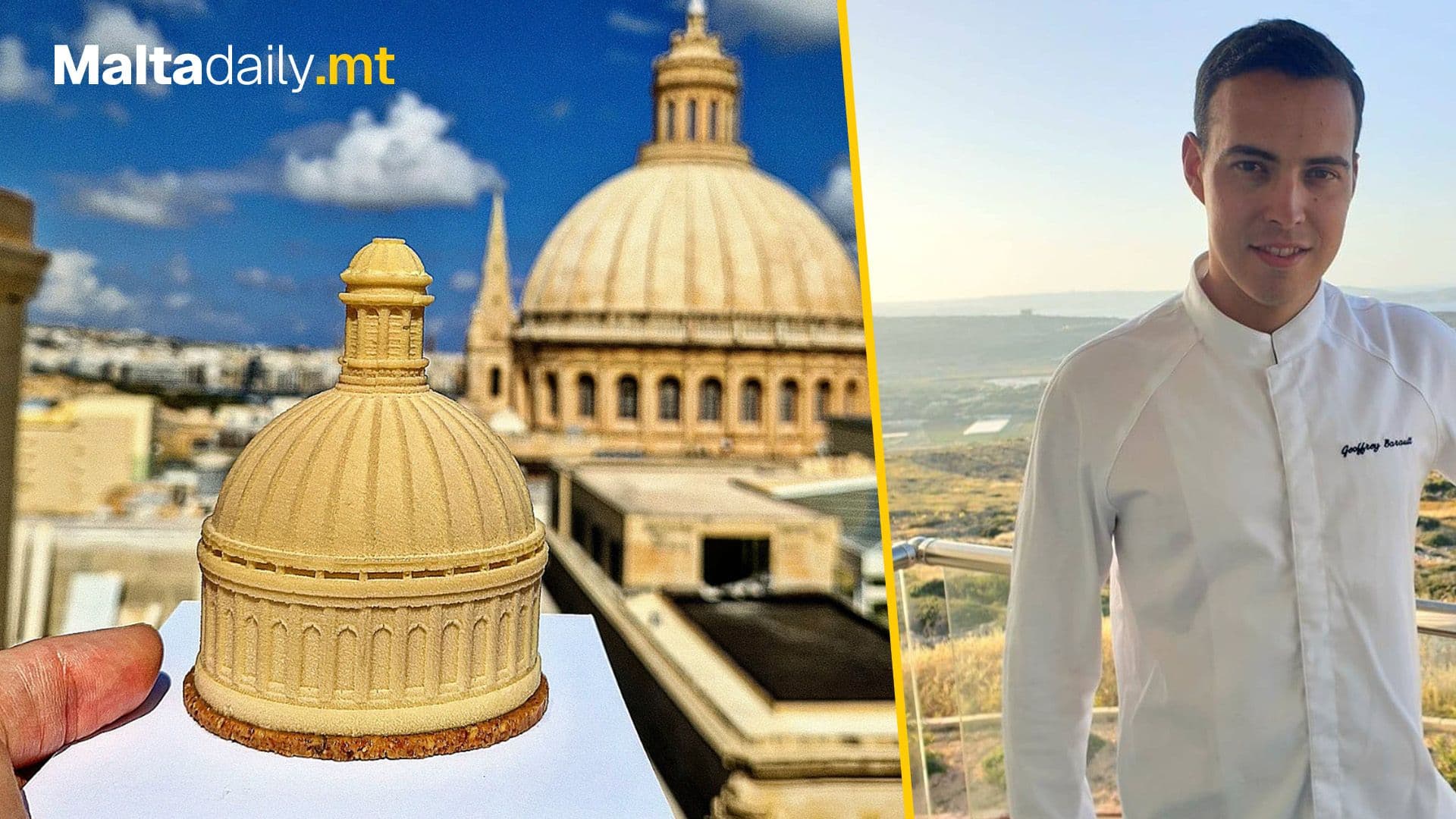 French Pâtissier Replicates Iconic Valletta Basilica With Cake