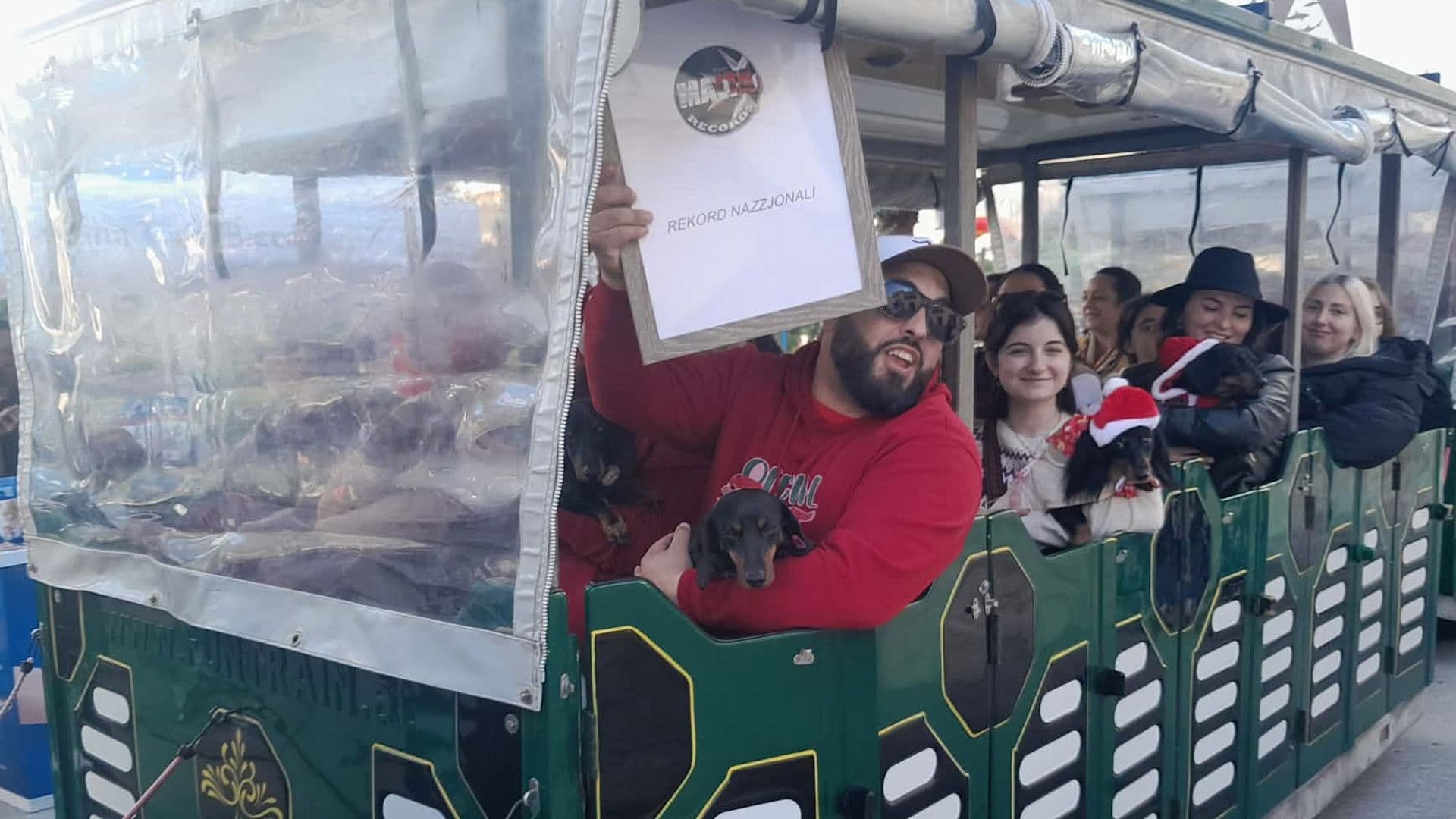 Local Record For Most Dachshund Dogs On A Train Ride