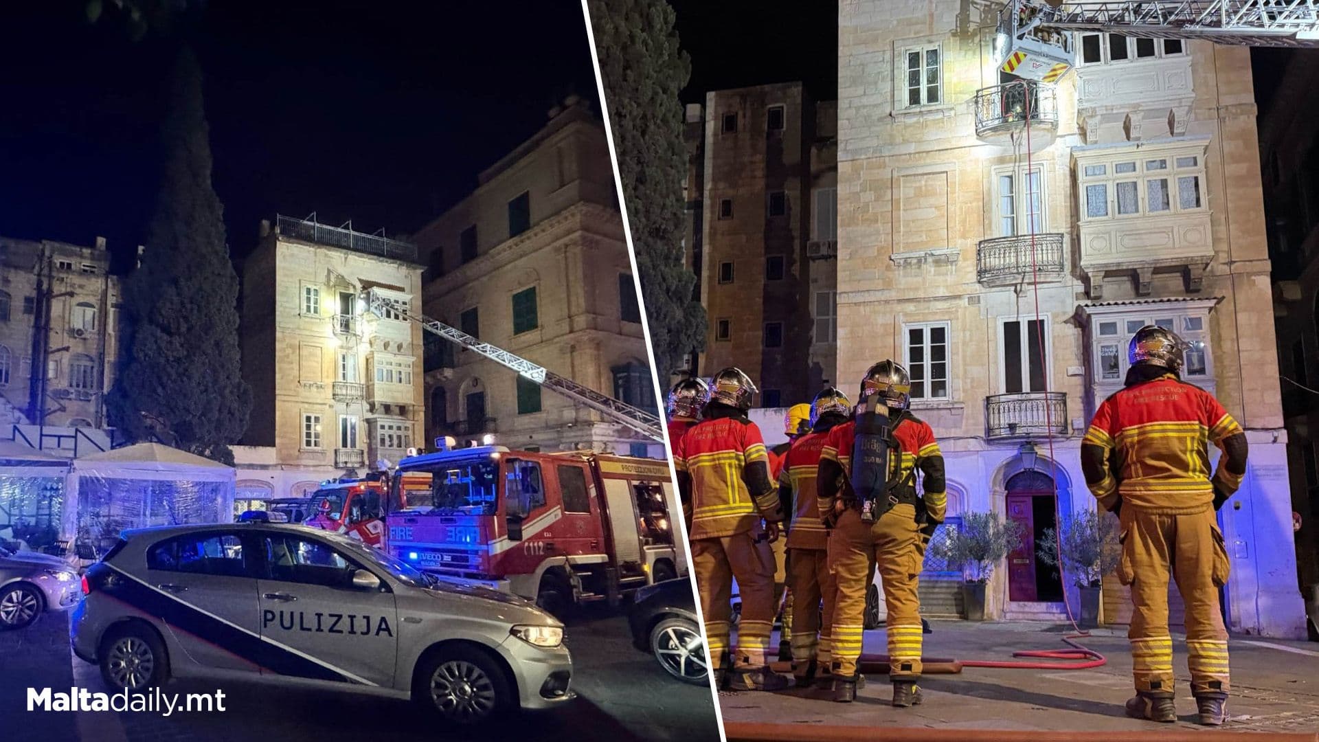 Fire Breaks Out In A Third Floor Apartment In Valletta