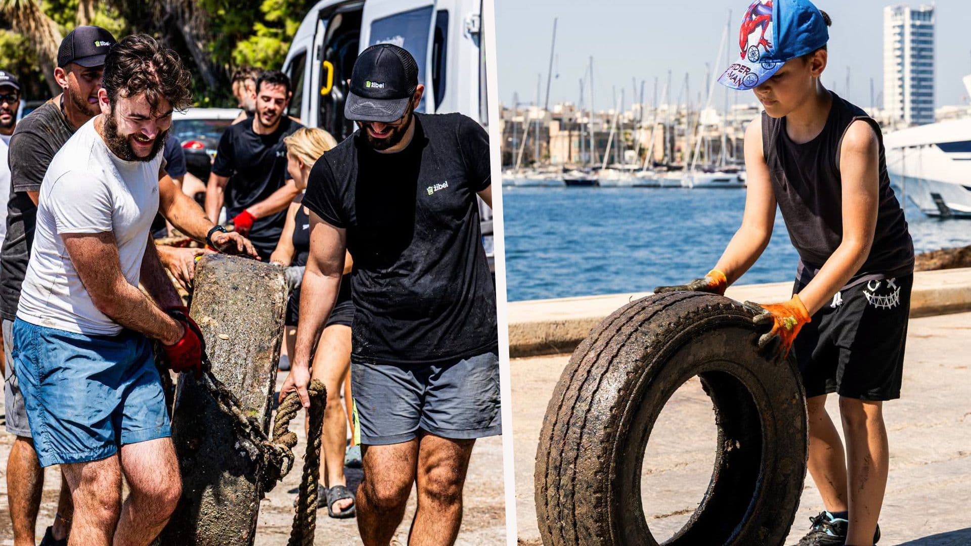 Tyres Removed From Local Waters During Manoel Island Clean Up