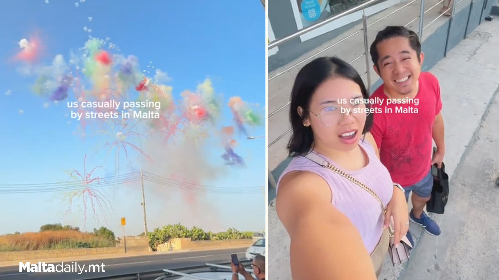 Foreigners Wowed By Colourful Maltese Fireworks