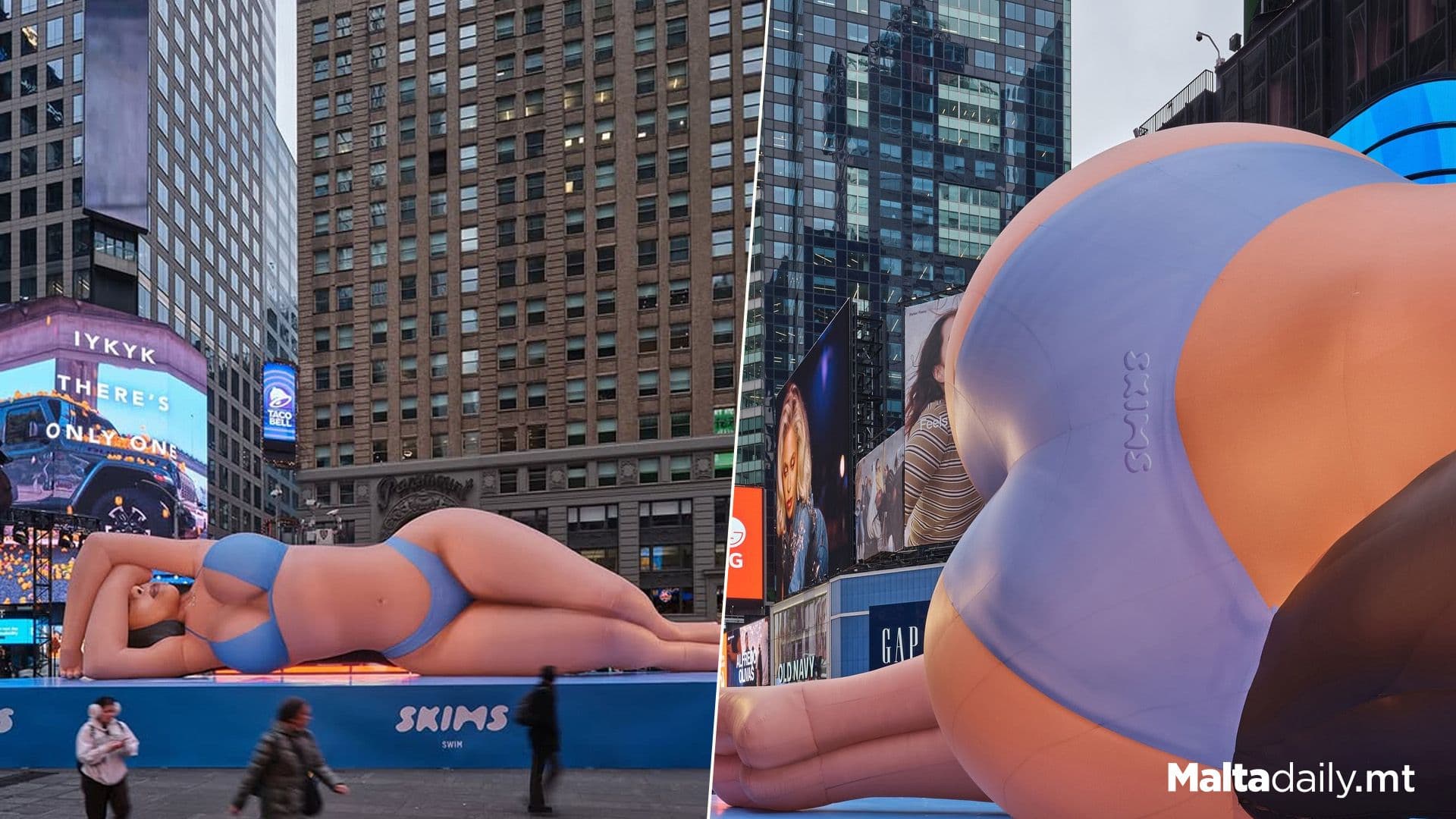Giant Kim Kardashian Ballon Takes Over Times Square