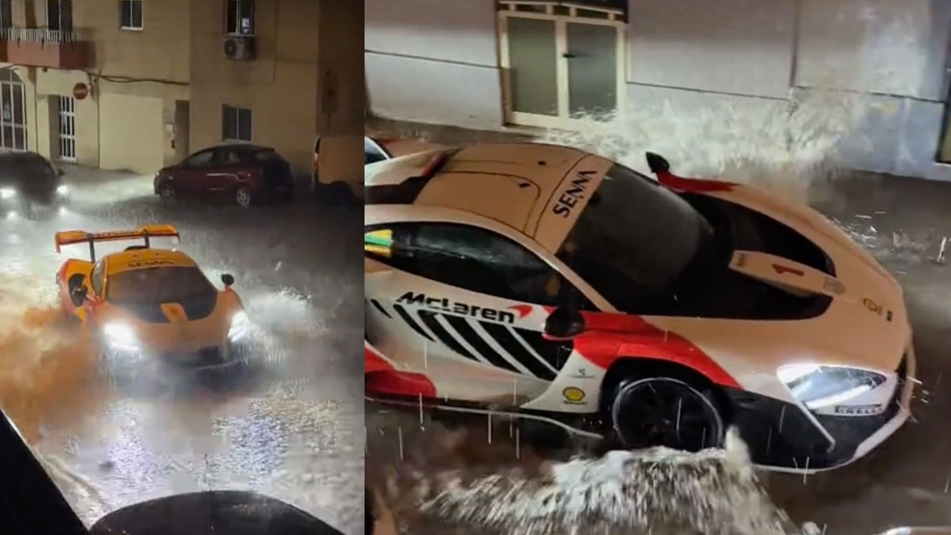 Rare $1.5M McLaren Senna Spotted Braving Flooded Streets in Msida