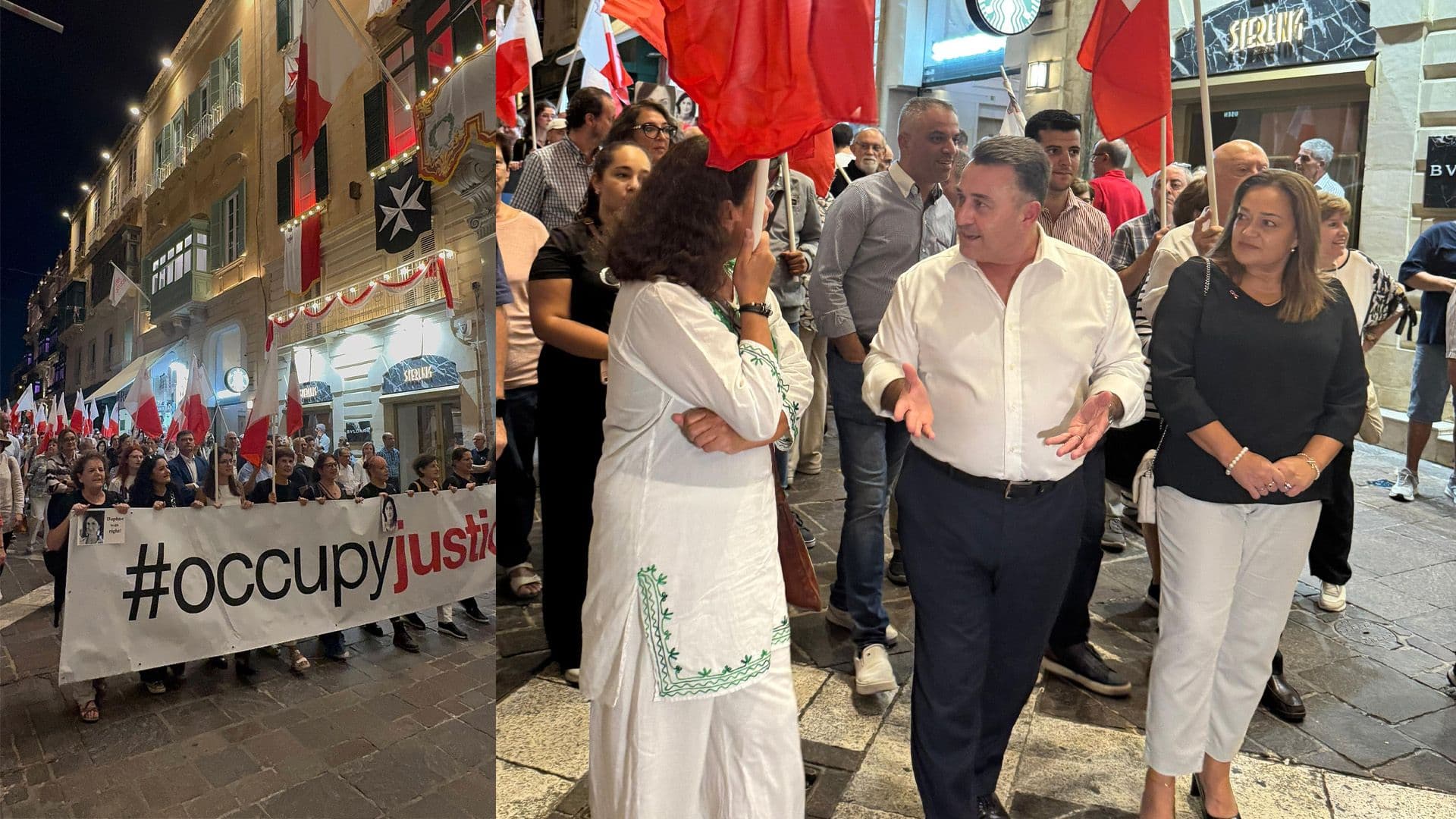 Bernard Grech Joins Crowd at Valletta Vigil for Daphne