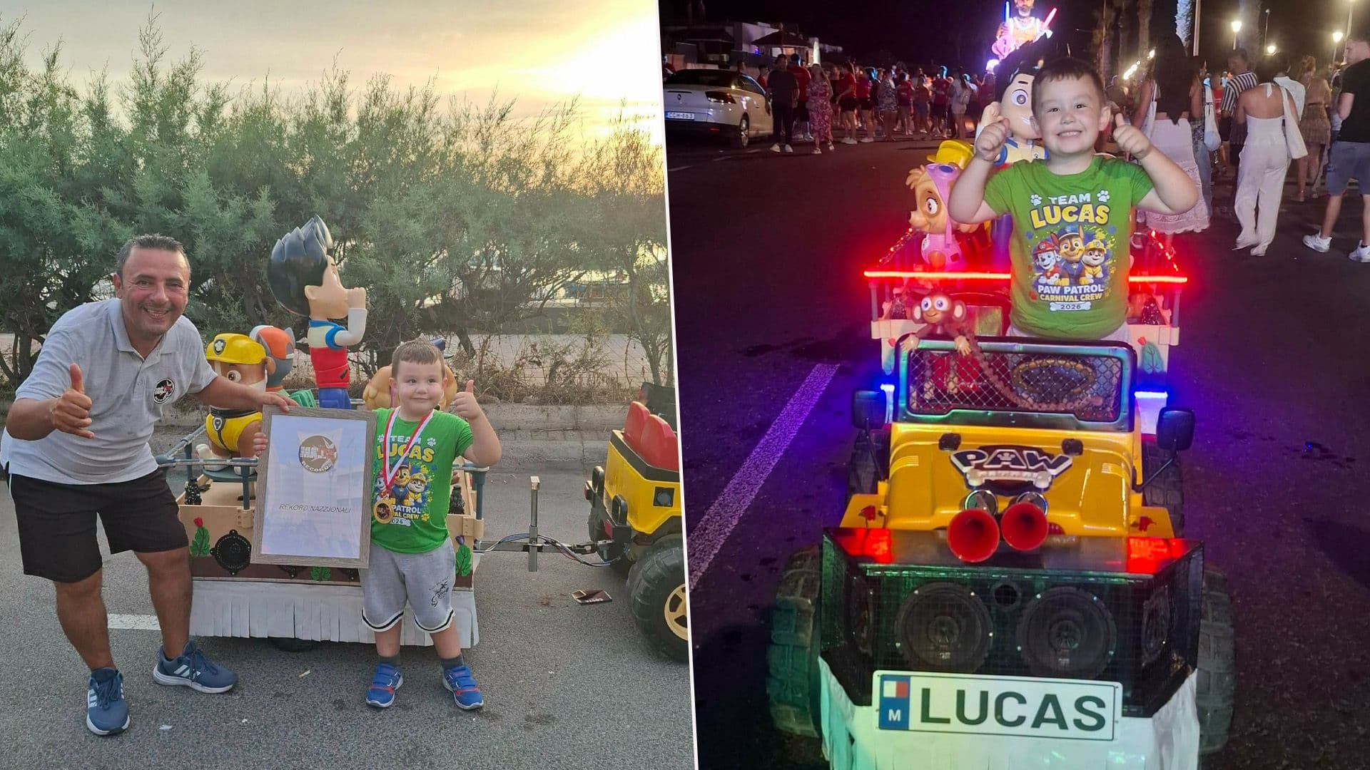 4 Year Old Awarded Malta Record For Smallest Summer Carnival Float