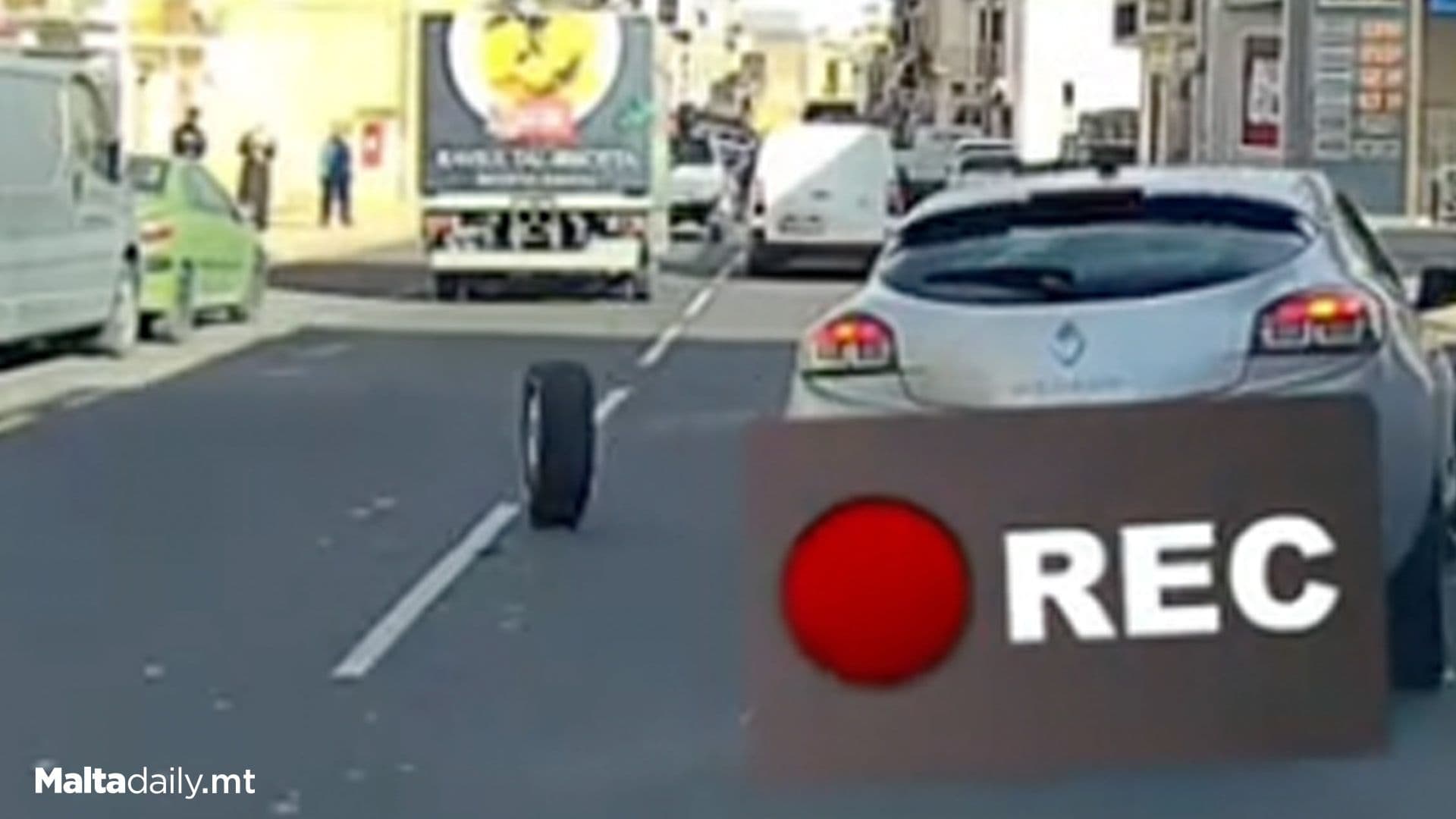 Car Wheel Detaches Whilst Driving In Qormi