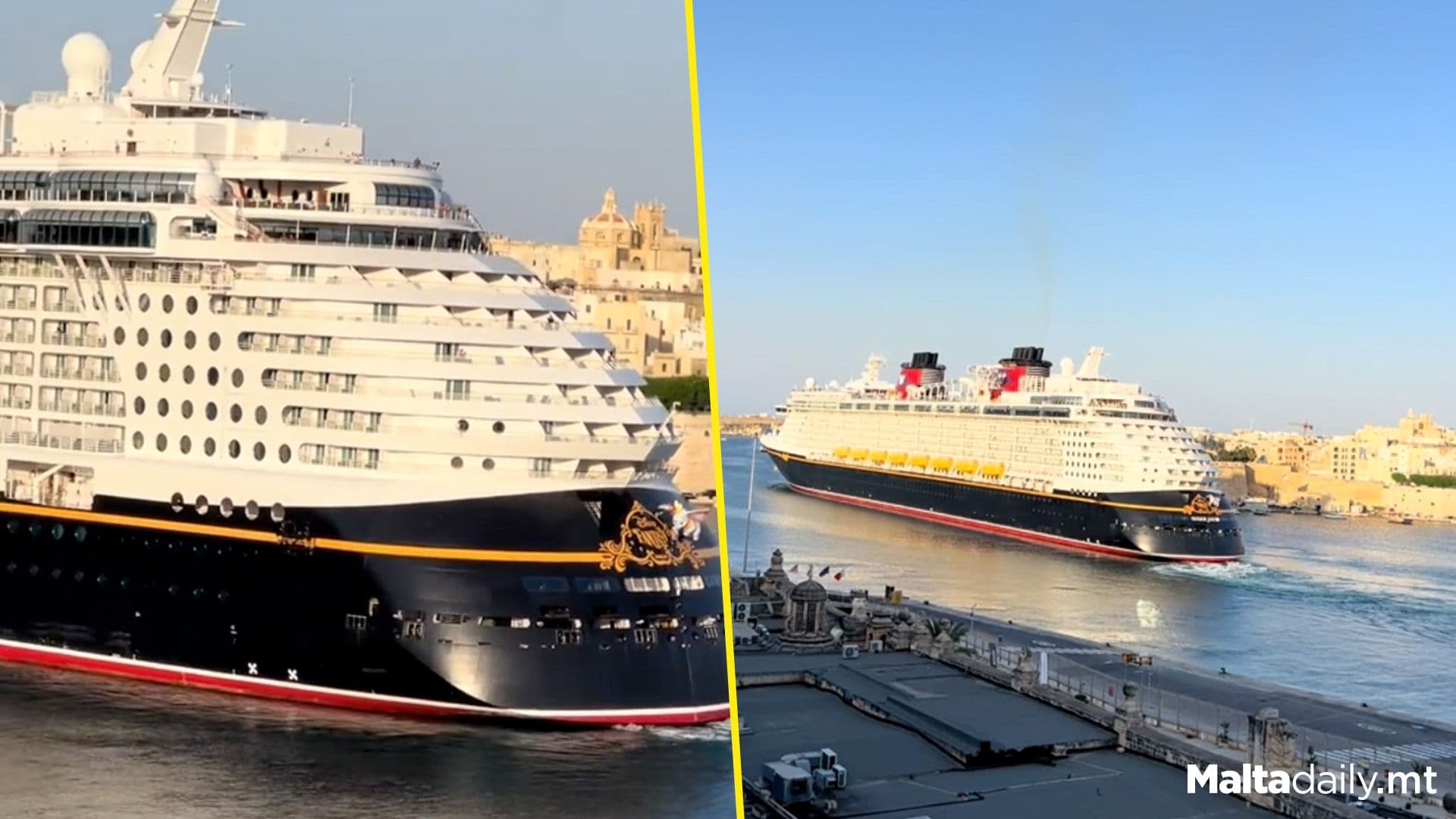 Disney Fantasy Ship Spotted Leaving Malta