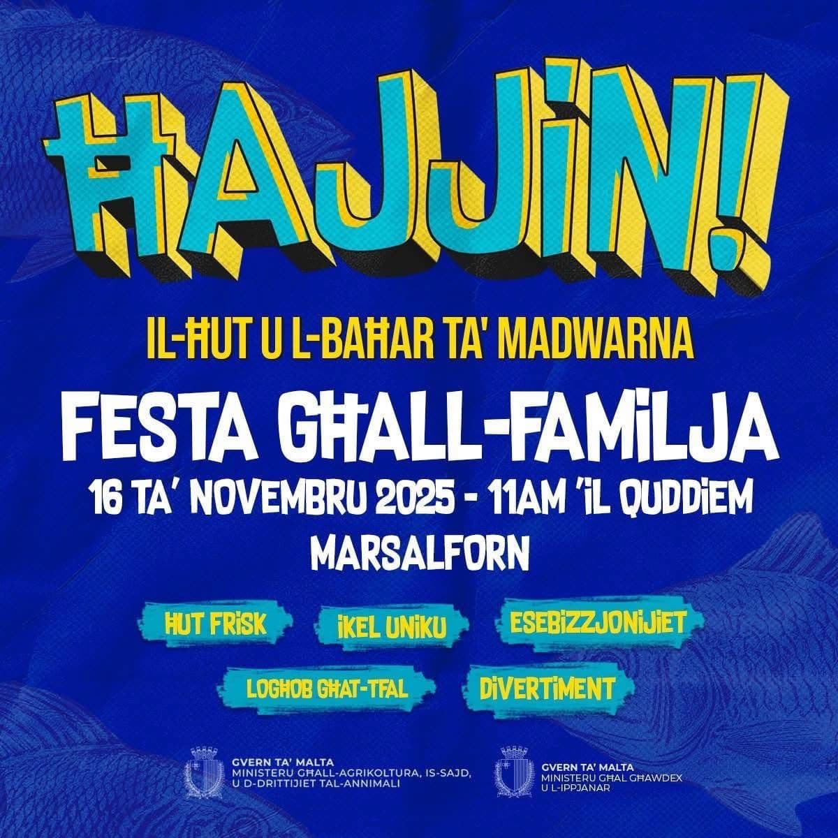 Marsalforn to Host ‘Alive: Our Local Fish and Sea’ Festival on 16 November 2025