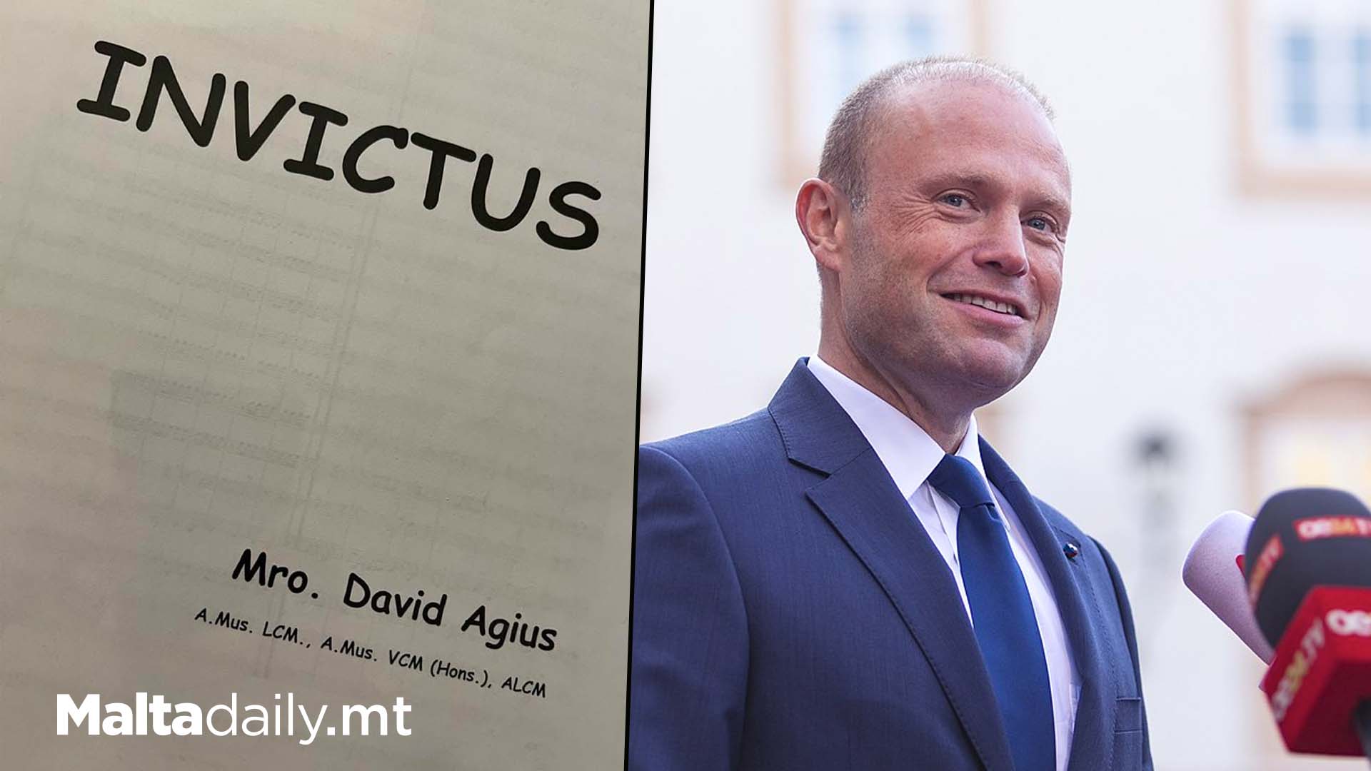 Joseph Muscat Gifted Composition ‘INVICTUS’ For 50th Birthday