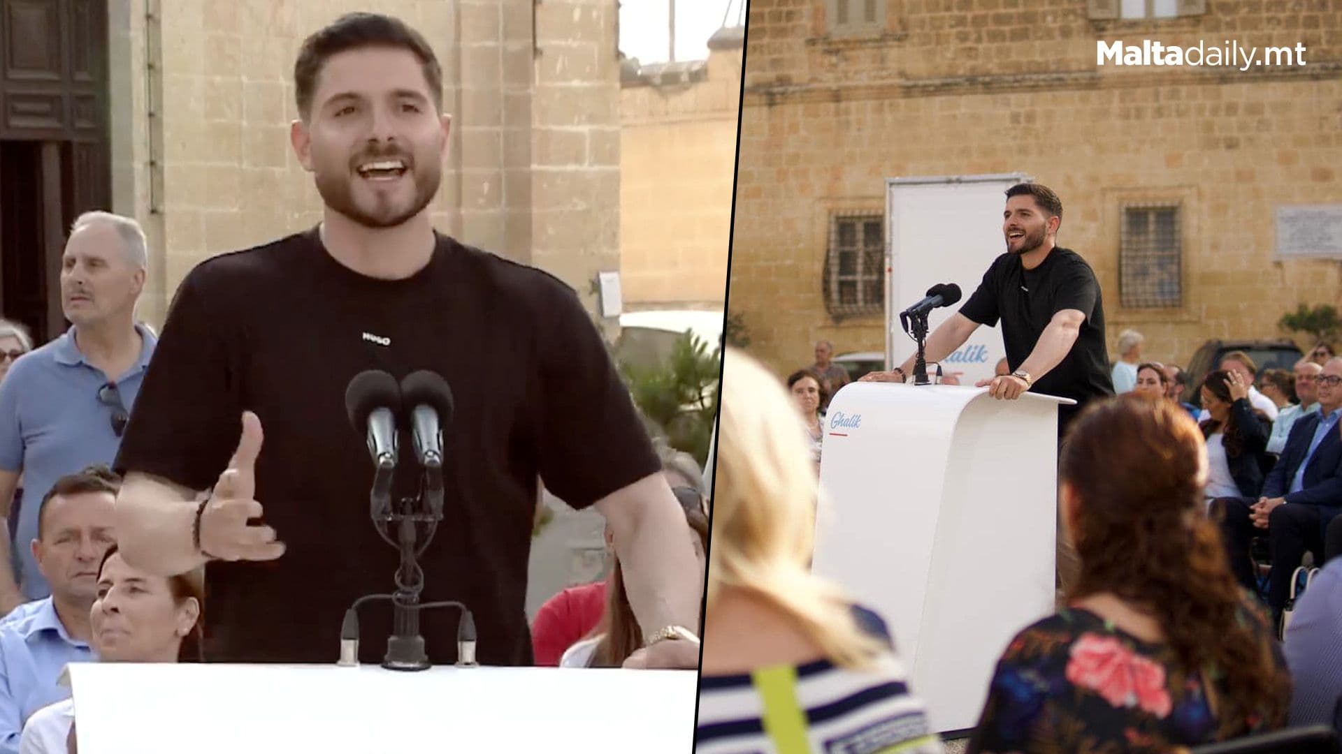 PN MP Alex Borg Speaks In T-Shirt At PN Rally