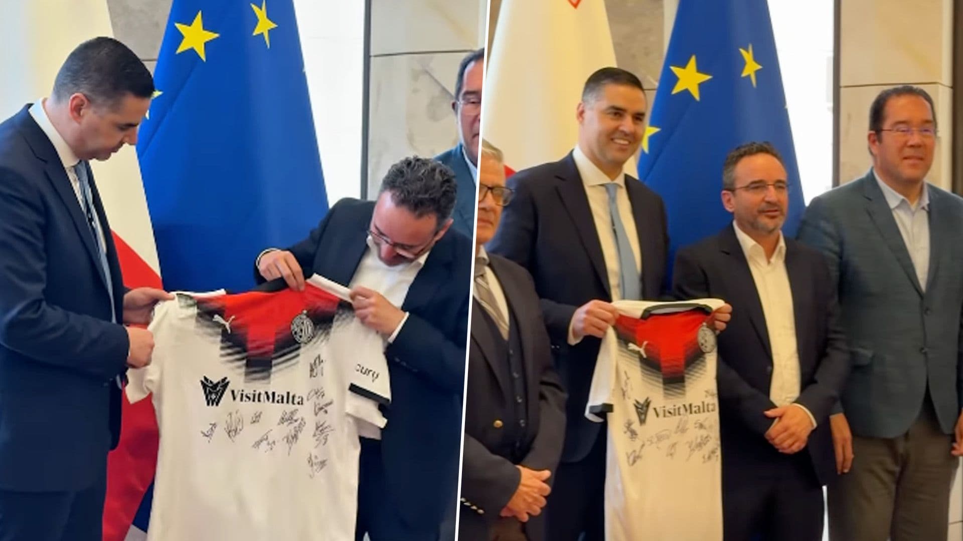 Ian Borg Gifted Signed Ħamrun Spartans Kit After Europa Conference League Success