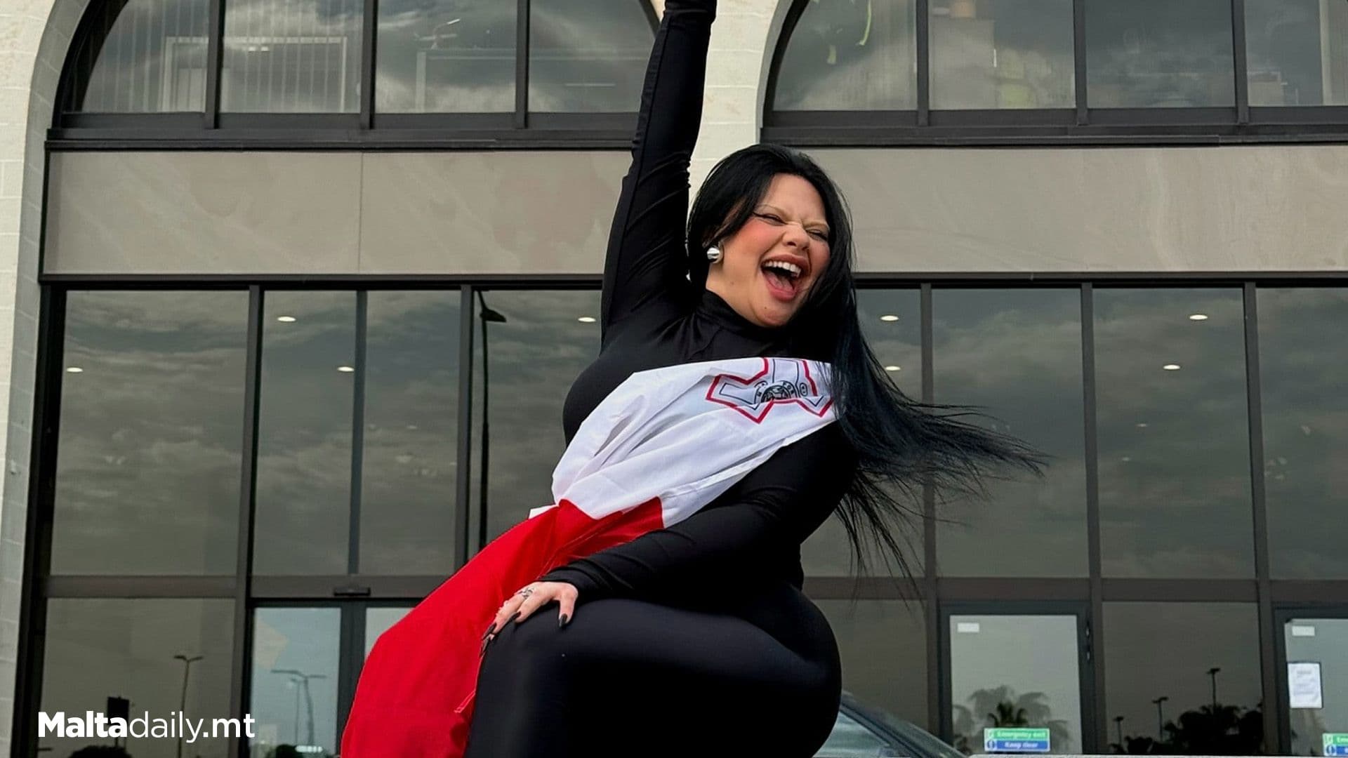 Miriana At Airport To Officially Start Eurovision Journey