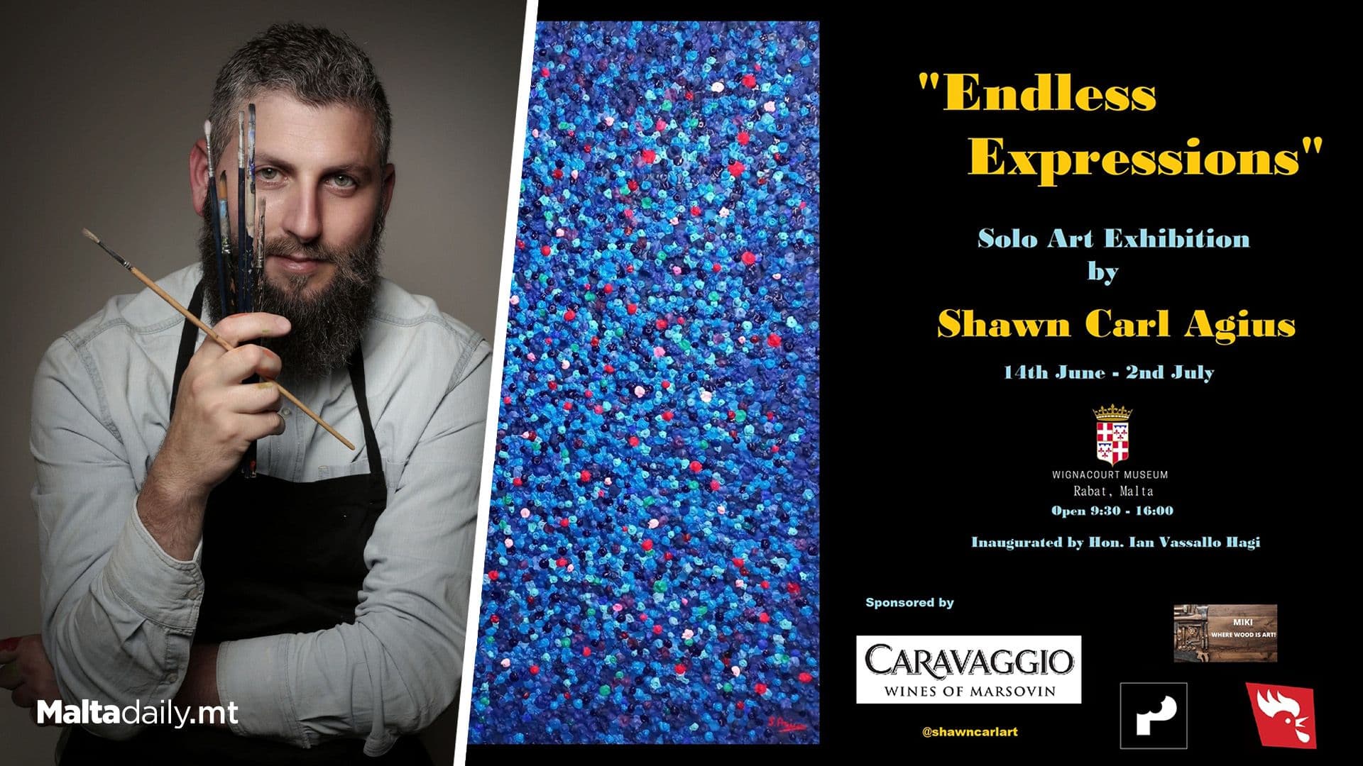 “Endless Expressions”: Solo Art Exhibition By Shawn Carl Agius In Rabat