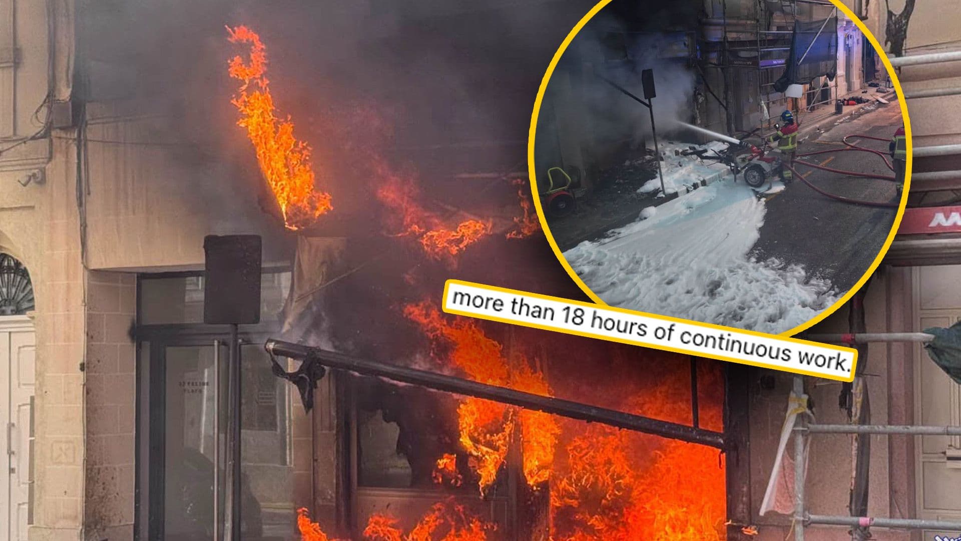 175,000 Litres Of Water Used To Extinguish Gżira Structure Fire