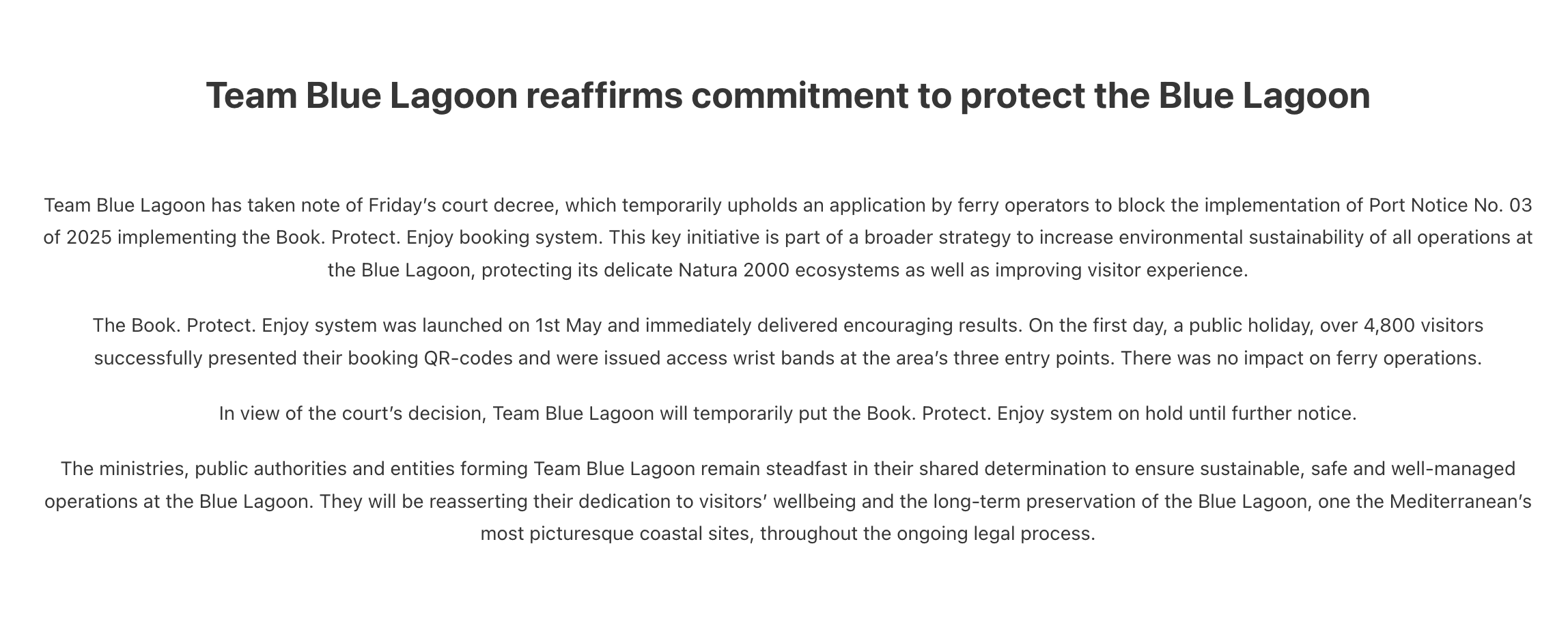 New Booking System For Comino’s Blue Lagoon Suspended Following Court