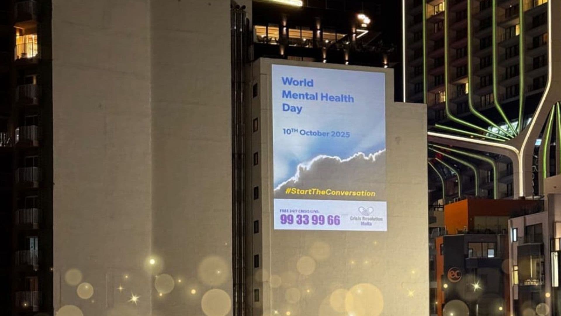 Paceville Lights Up For World Mental Health Month