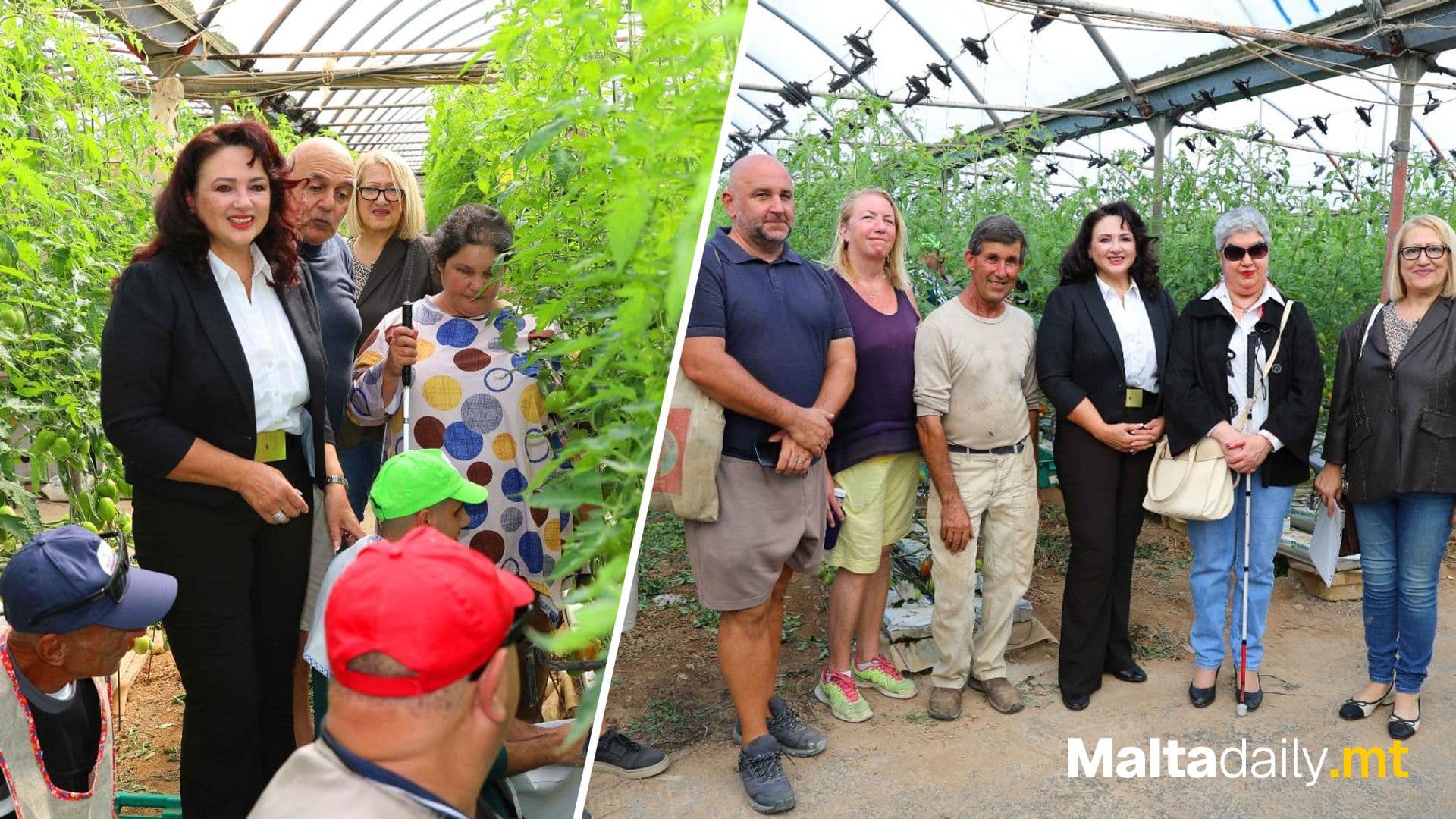Acting President Helena Dalli Visits Maltese Blind Farmers In Mtaħleb